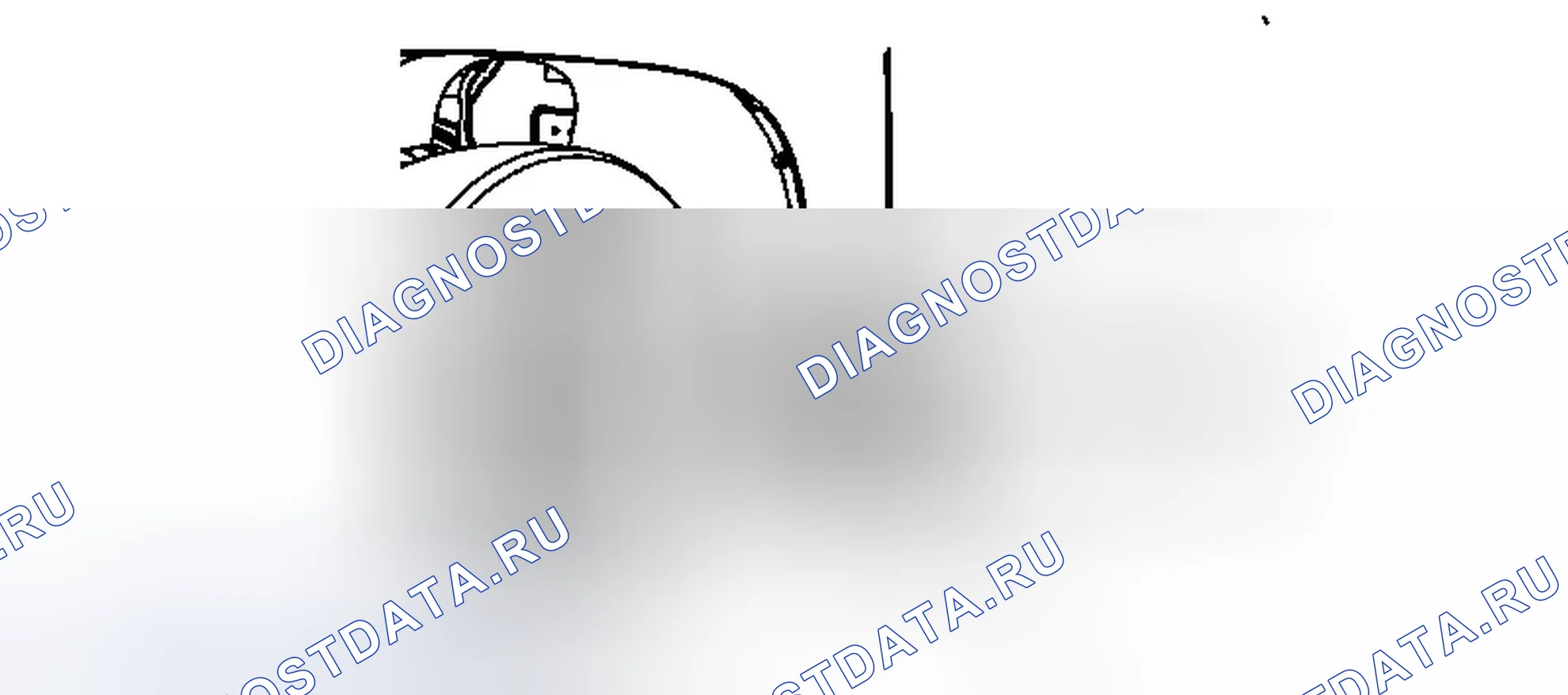 Рис. 21: Замена нижнего заднего молдинга переднего крыла (рельеф). Chevrolet Equinox II
