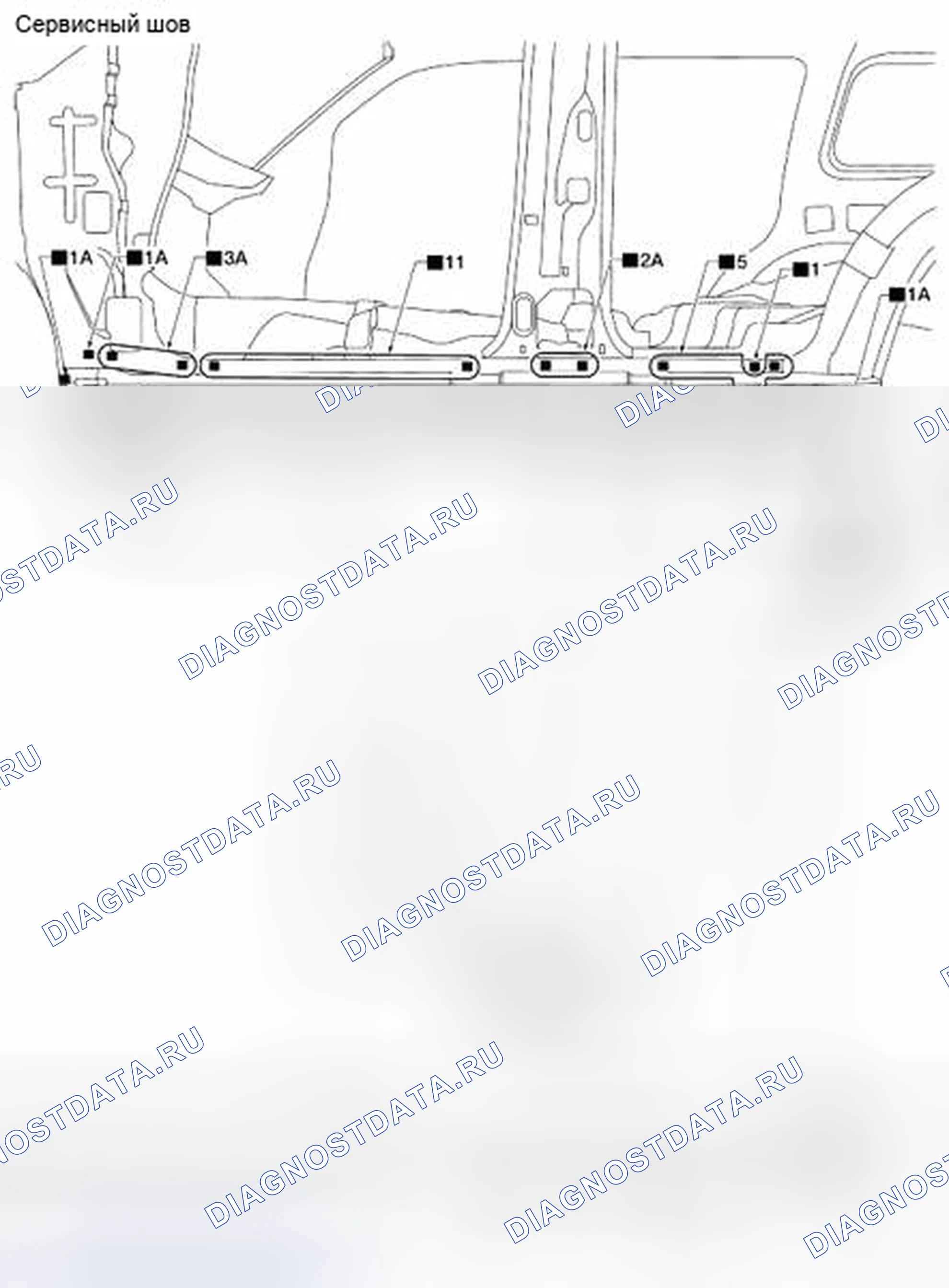 Рис. 14: Определение рабочих соединений внешнего подоконника. Nissan Pathfinder III