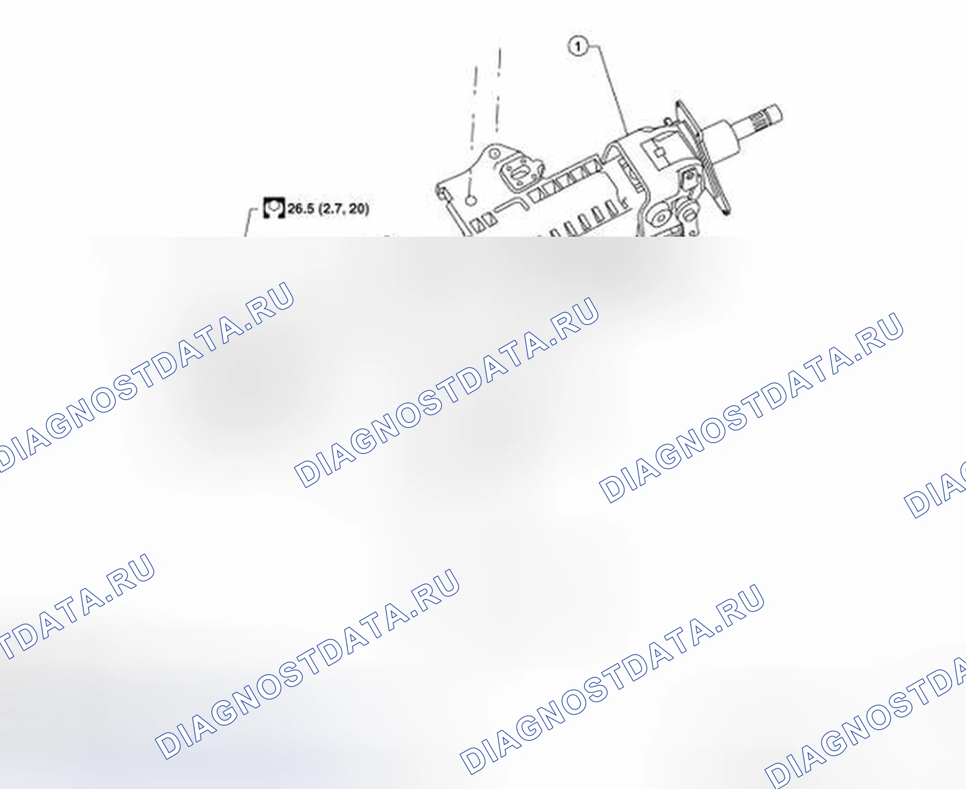 Рис. 15: Разборка / сборка рулевой колонки. Nissan Frontier D40