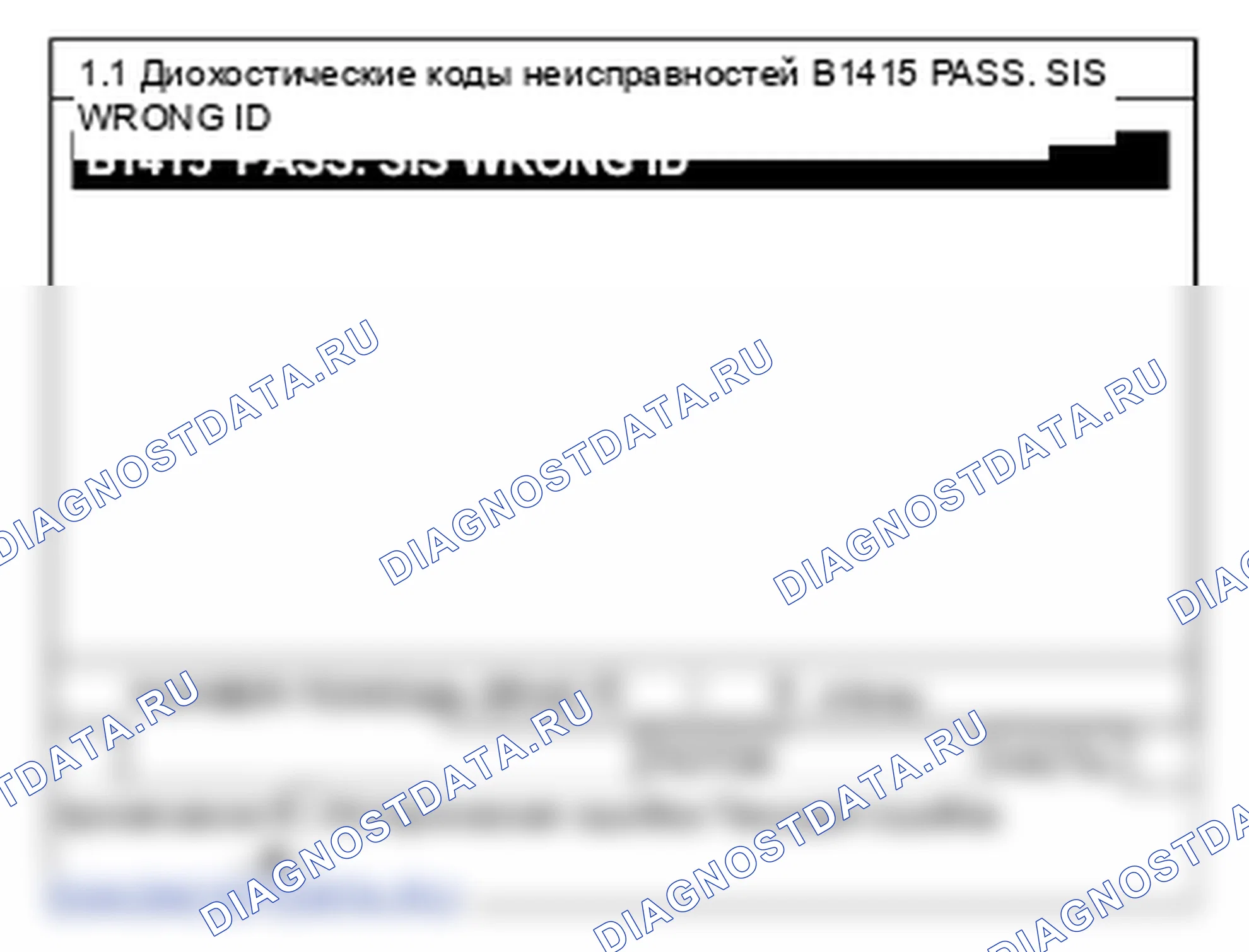 B1415: Неправильный идентификатор переднего пассажира SIS. Hyundai Santa Fe CM