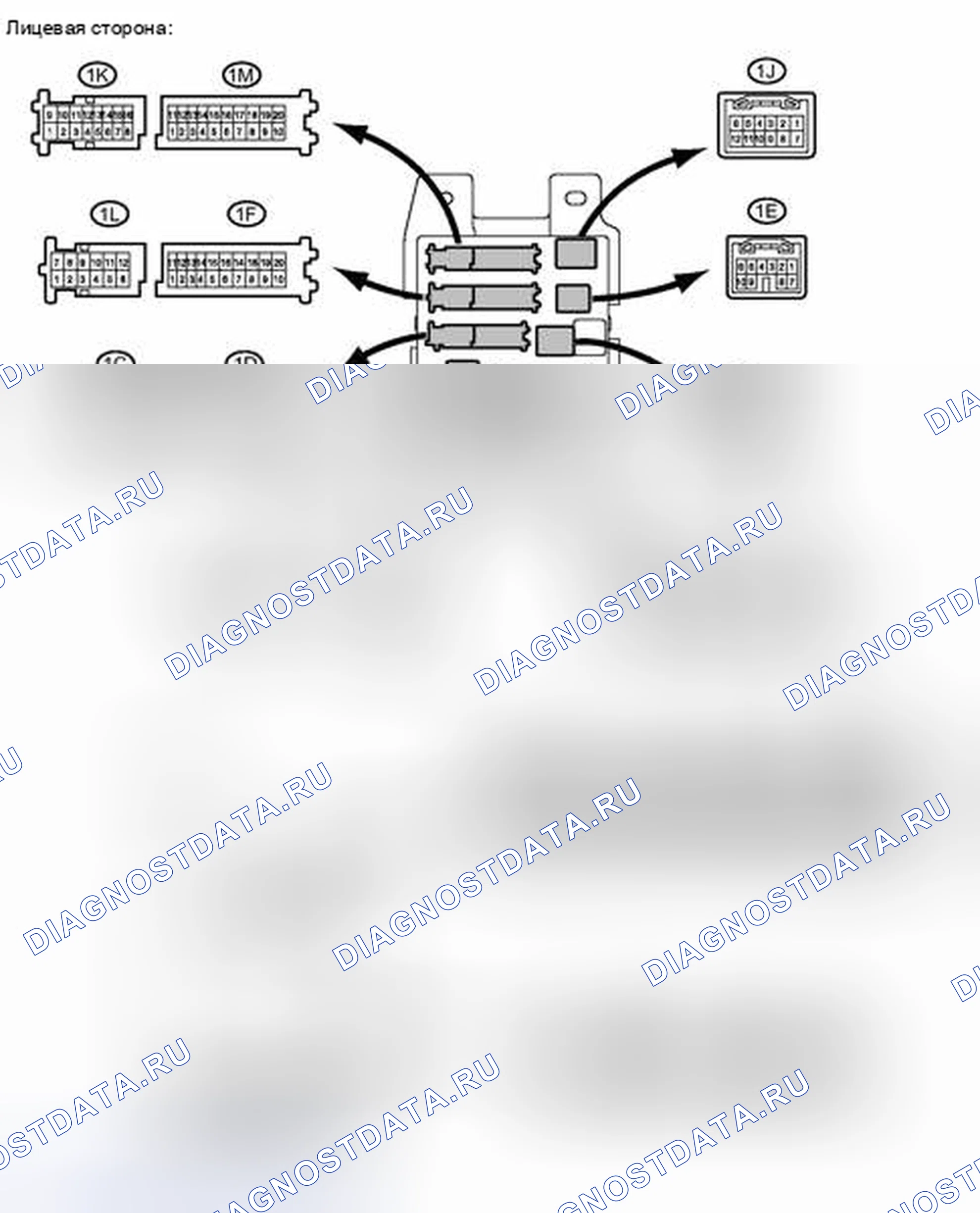 Рис. 38: КЛЕММЫ ЭБУ. Toyota Highlander II рестайлинг