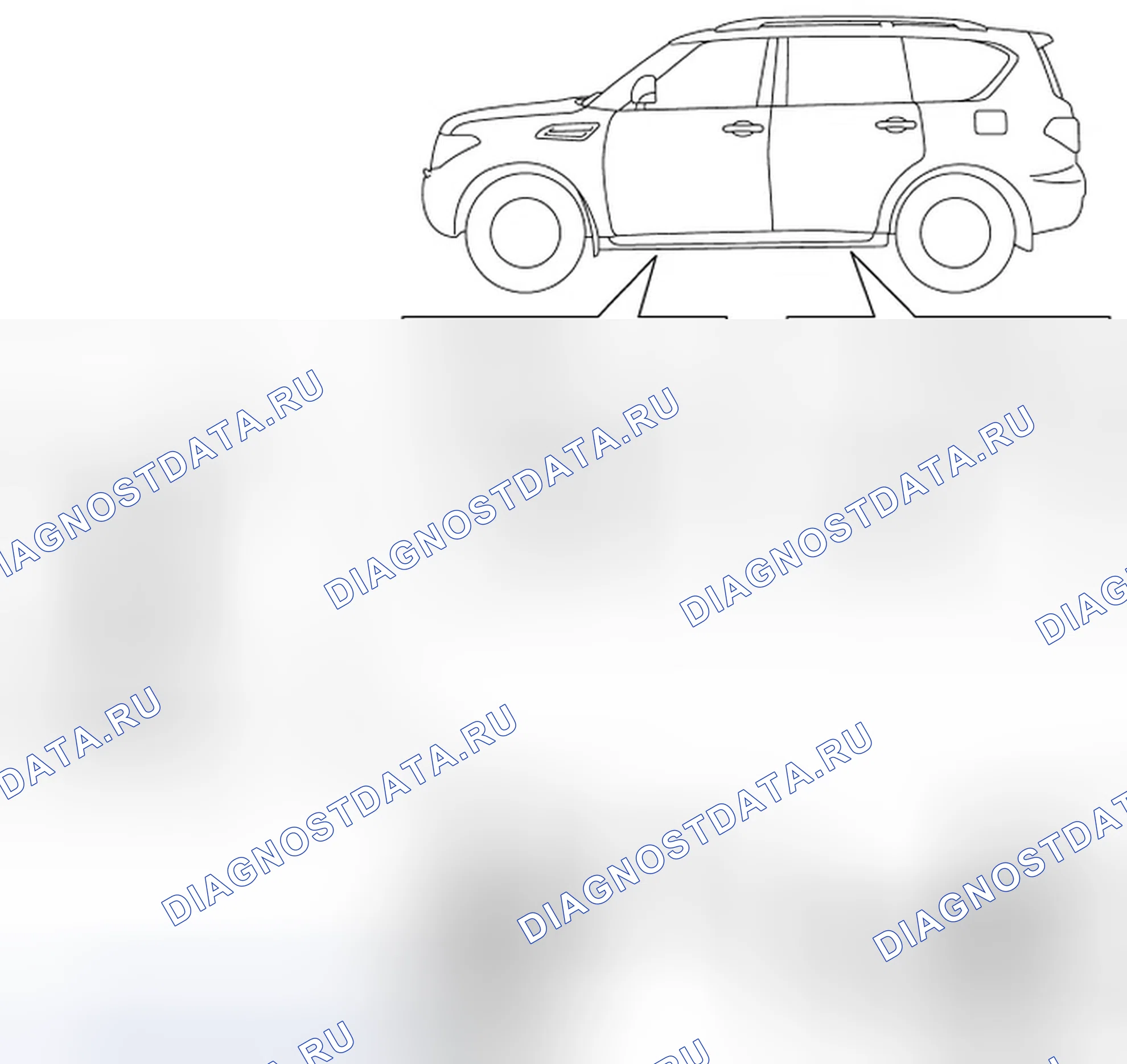 Рис. 56: Гнездо пантографа. Infiniti QX56 II