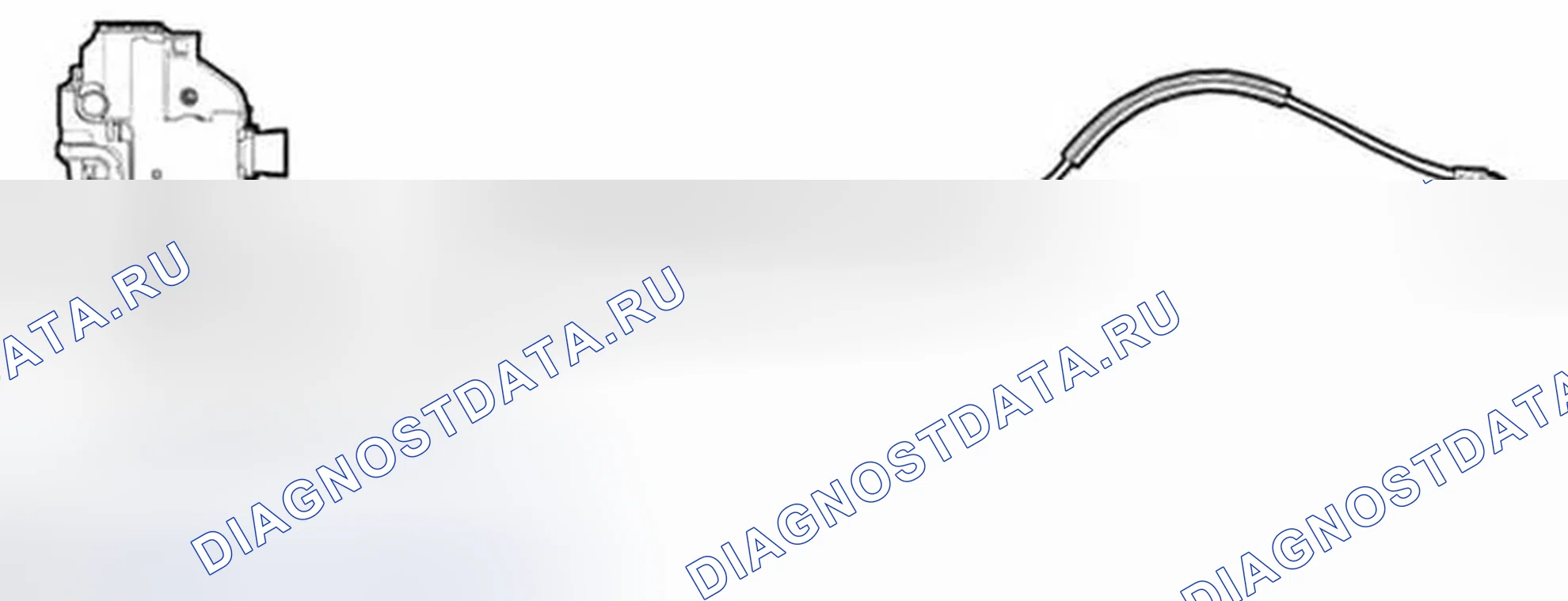Рис. 33: ТРОС РАЗБЛОКИРОВКИ ДВЕРНОЙ ЗАЩЕЛКИ. Ford Mustang V рестайлинг