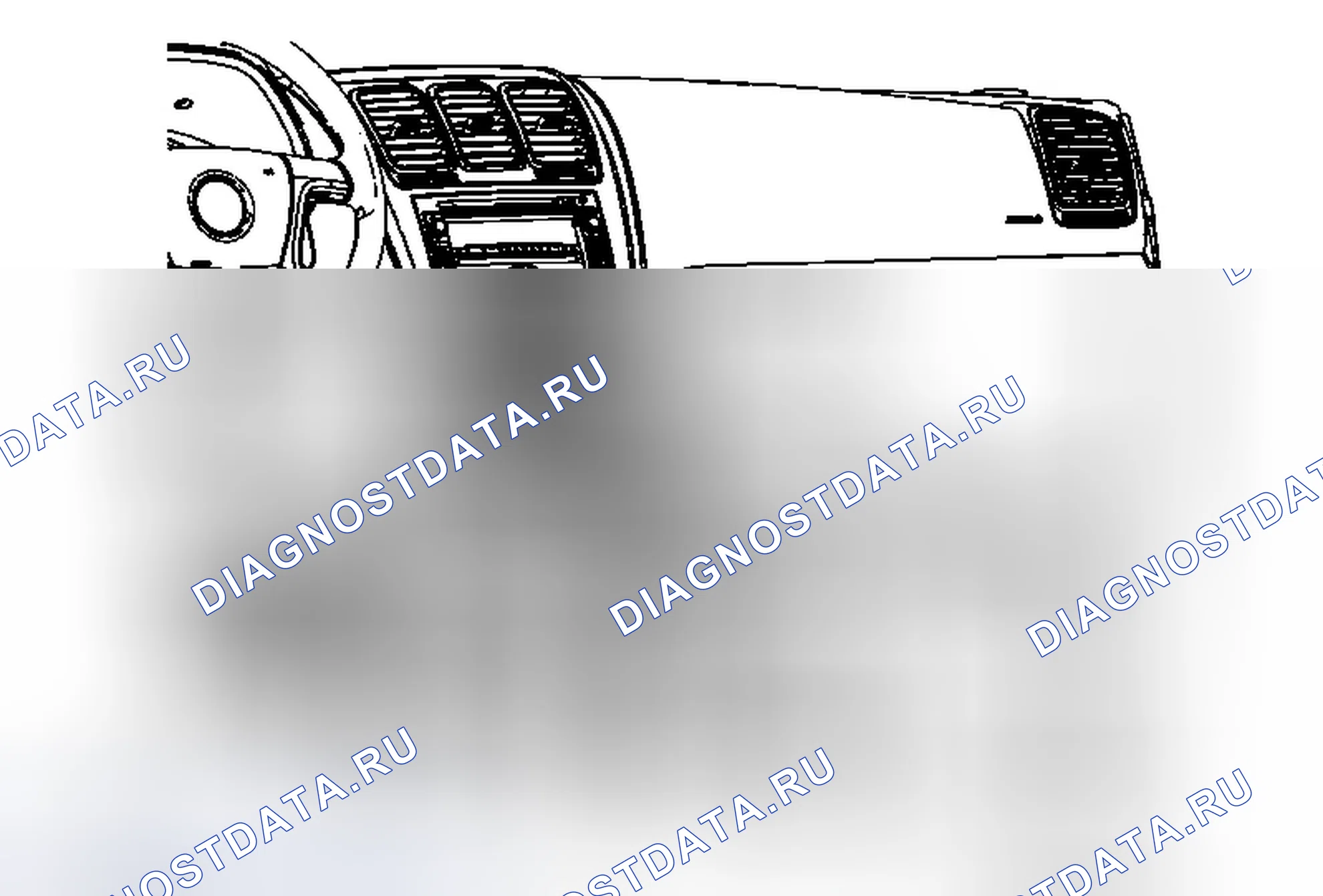 Рис. 38: Замена динамика консоли Radio передний Floor. Chevrolet Traverse I