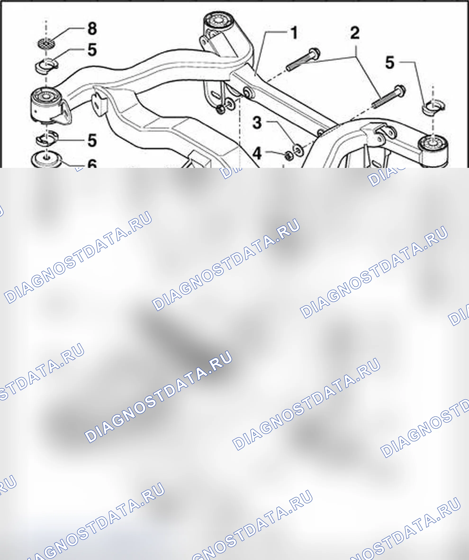 Рис. 175: Часть II, Подрамник - полный привод. Audi S4 B8