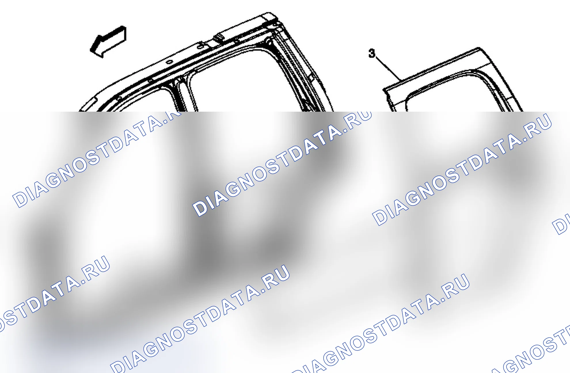 Рис. 17: Замена задней двери (кабина экипажа). Chevrolet Silverado 2500 HD 