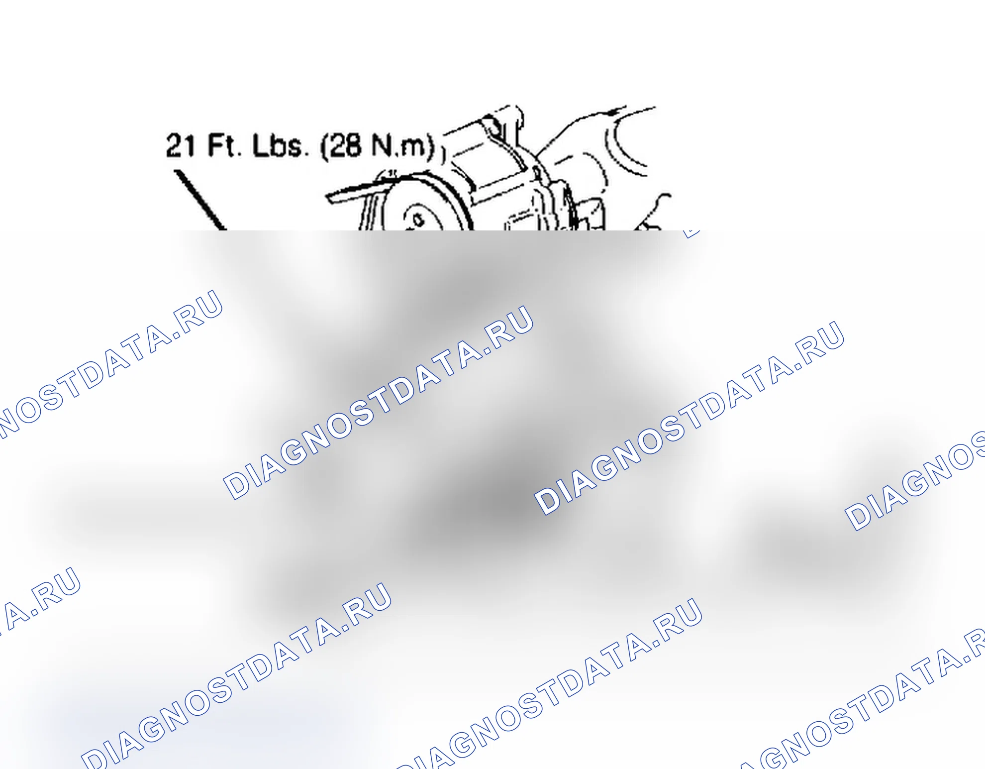 Рис. 3: Монтаж насоса с ременным приводом 3.0L. Chevrolet El Camino V