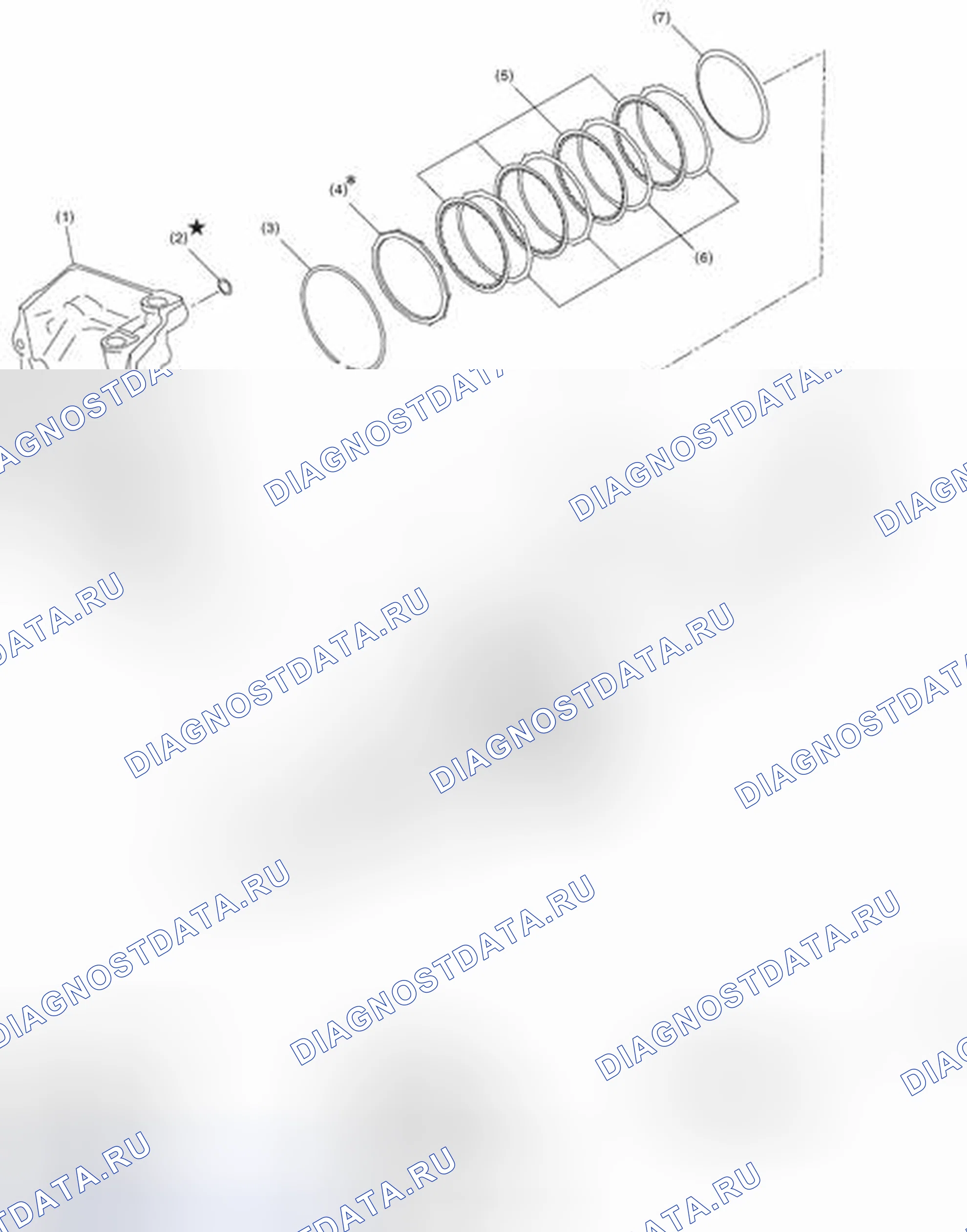 Рис. 579: РЕВЕРСИВНЫЙ ТОРМОЗ В СБОРЕ. Subaru Outback BR рестайлинг