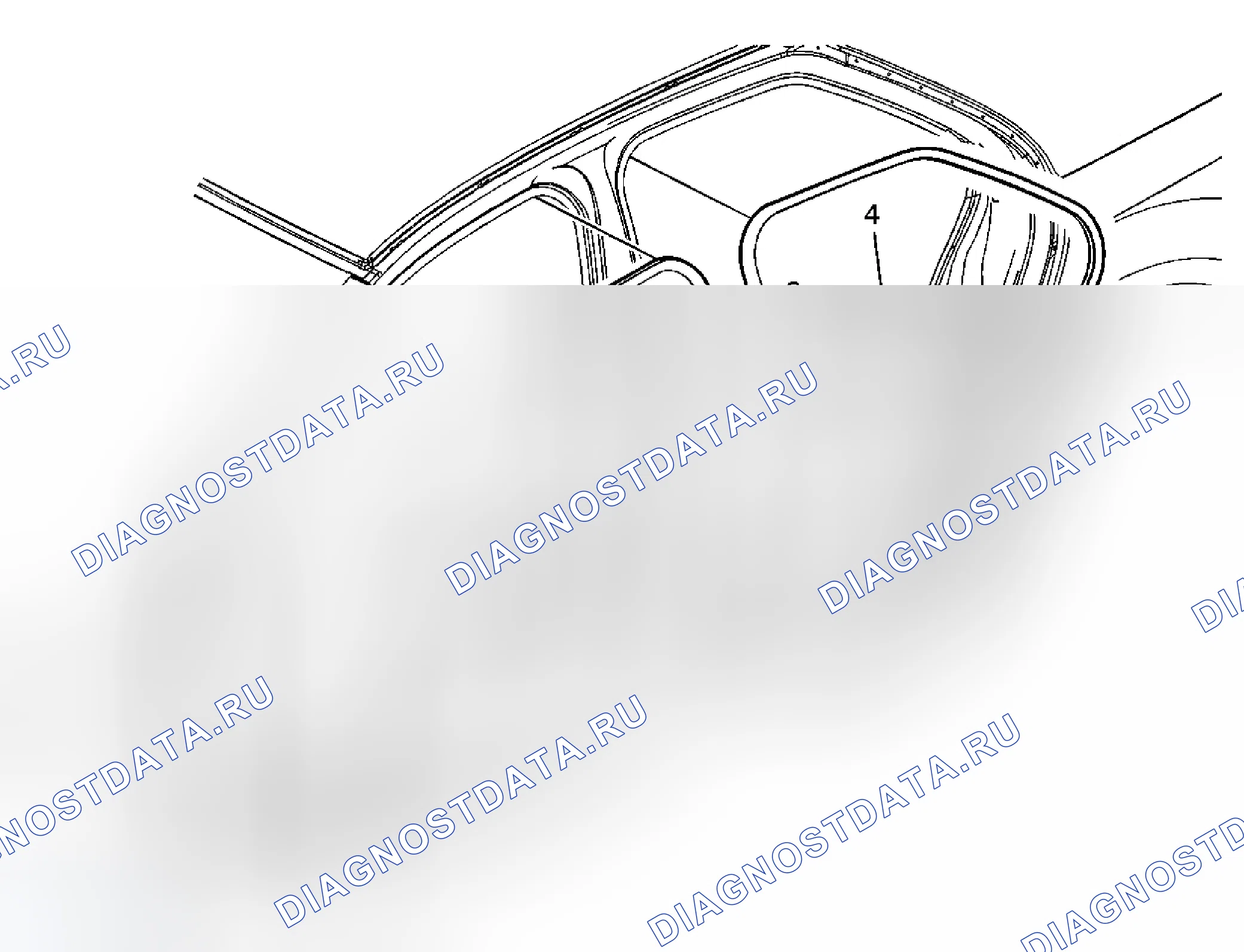 Рис. 37: Фиксатор, замена Weatherstrip - боковая дверь. Cadillac STS I