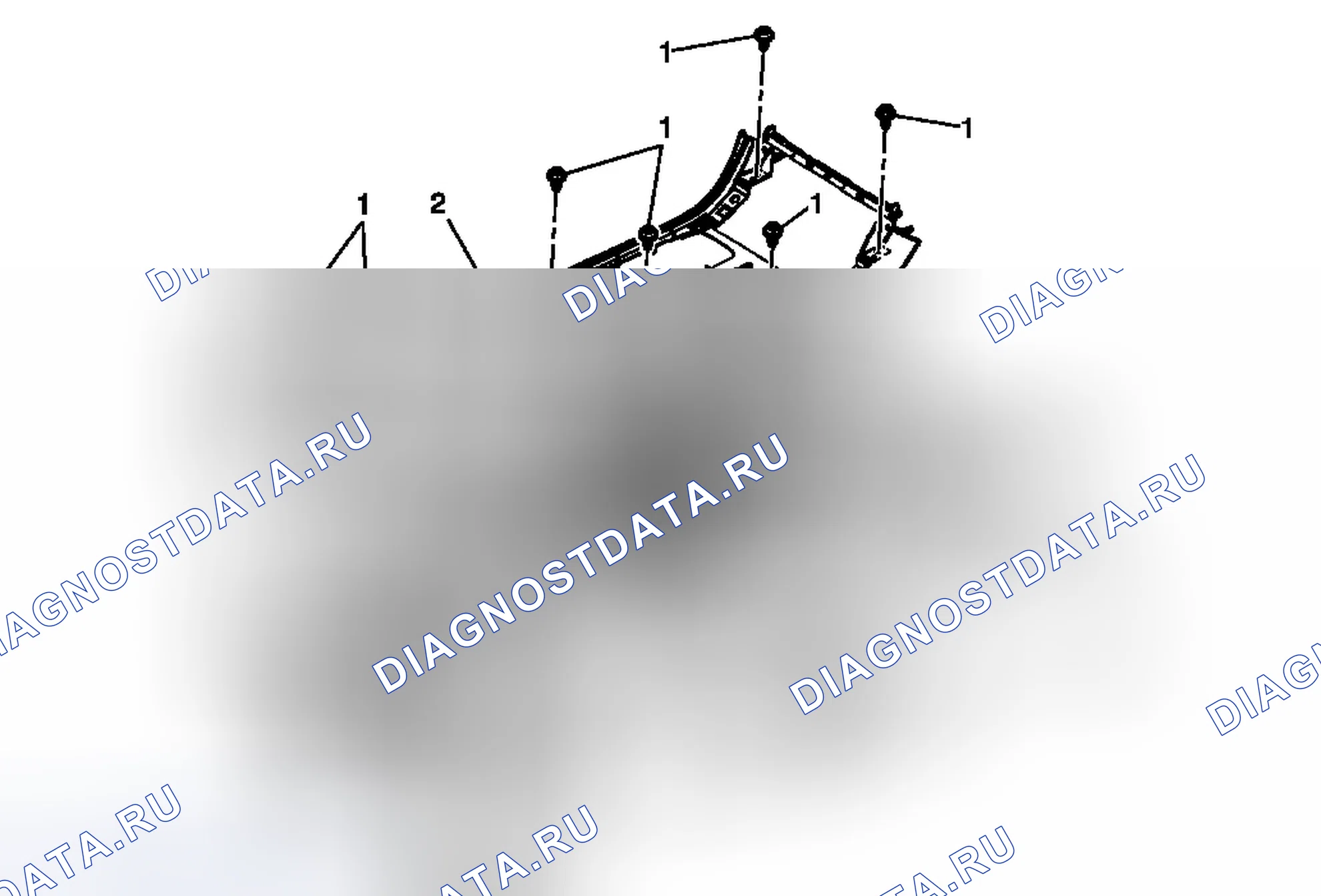 Рис. 175: Замена крышки консоли переднего пола. Chevrolet Traverse I