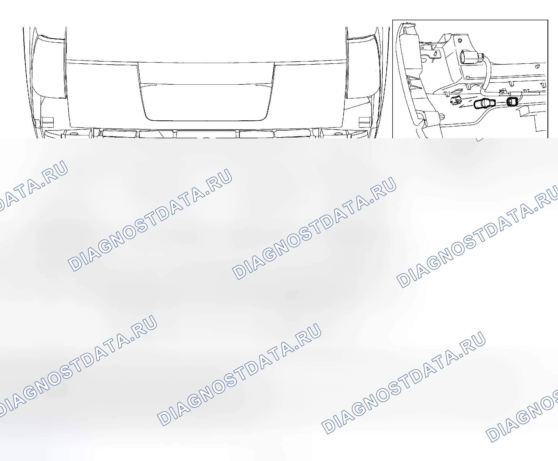 Рис. 22: Датчик помощи при парковке. Hyundai Matrix I