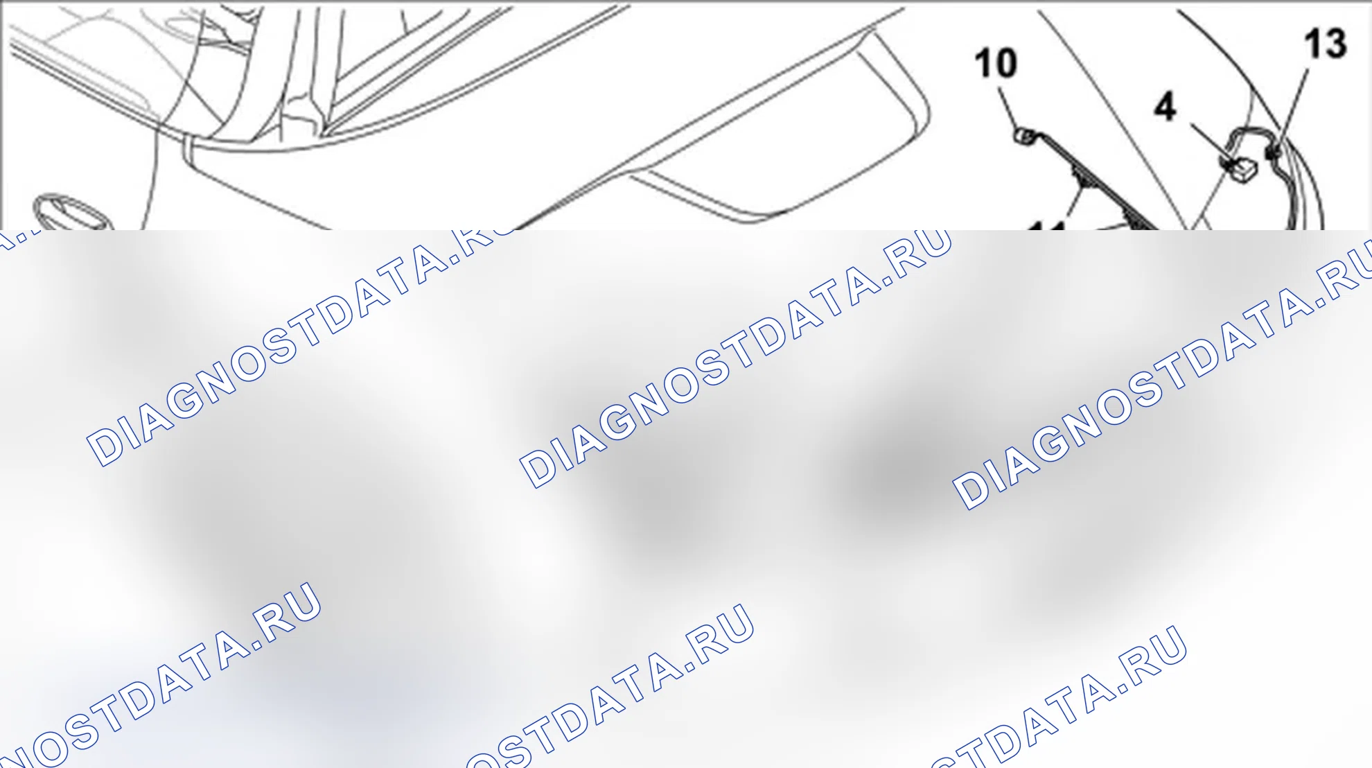 Рис. 84: Снятие заднего электрожгута. Porsche Boxster S 987 рестайлинг