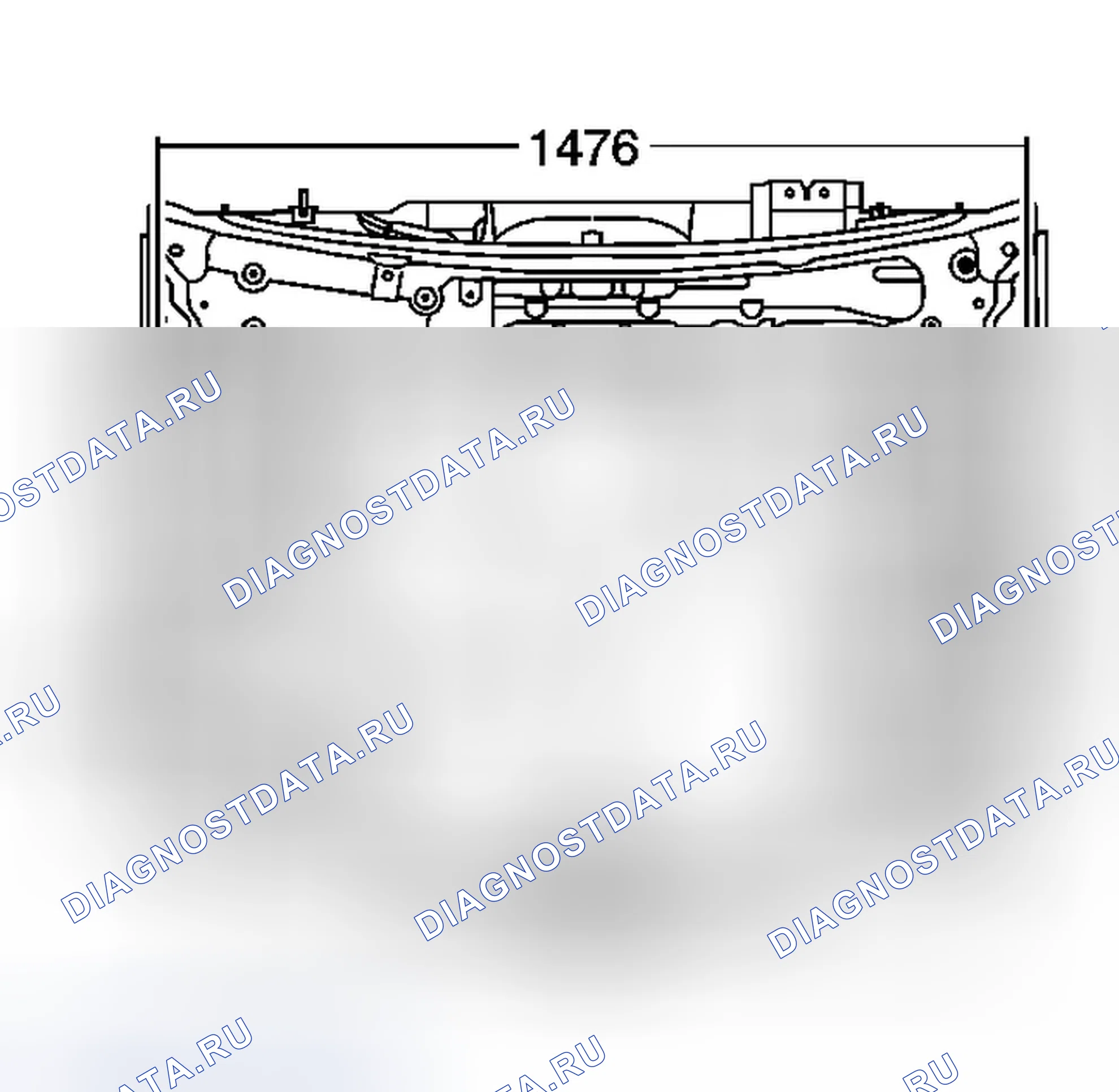 Рис. 35: Измерения в двухточечном двигательном отсеке. Hummer H3 I