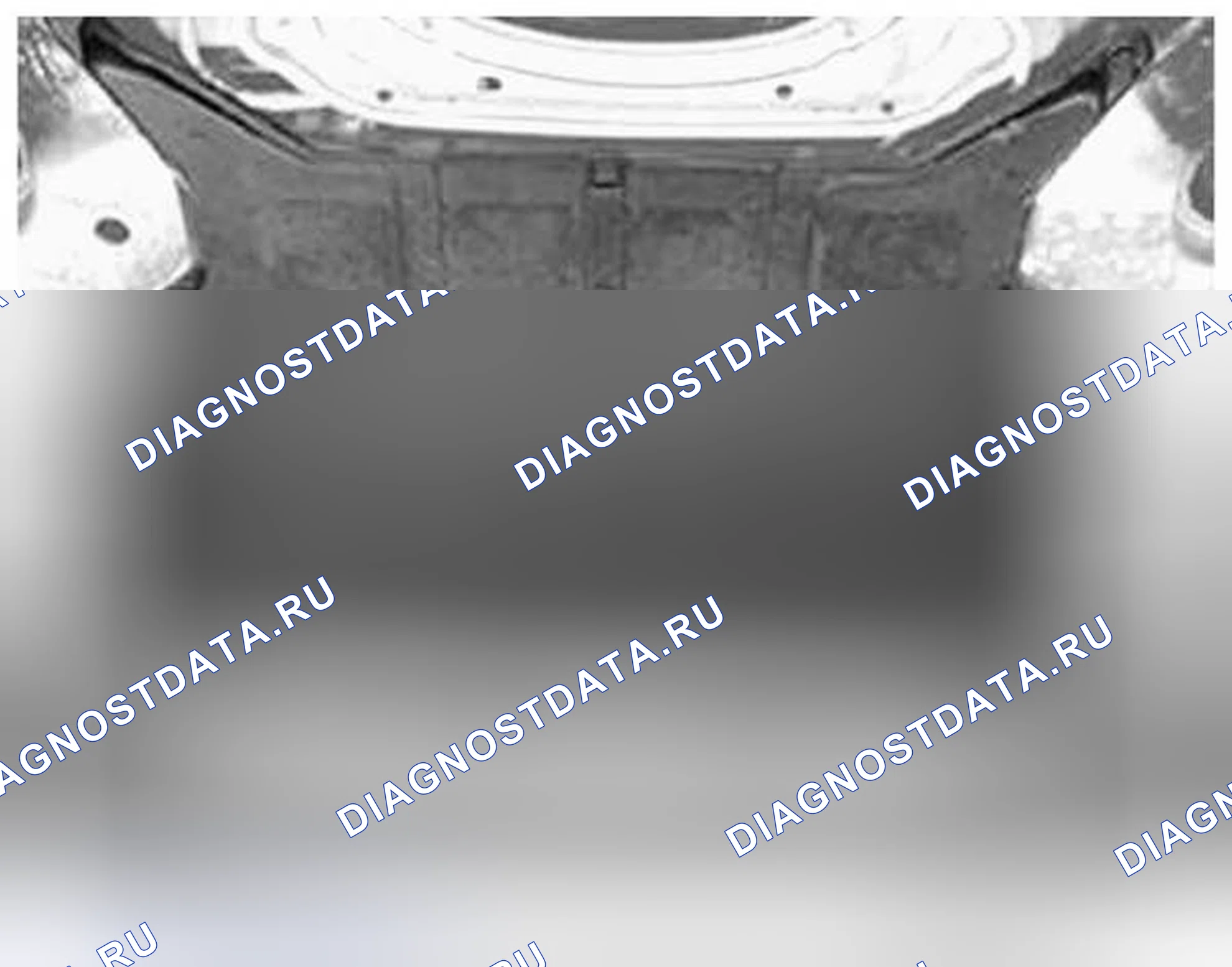 Рис. 232: Снять защиту от брызг под двигателем. Volvo S80 I рестайлинг