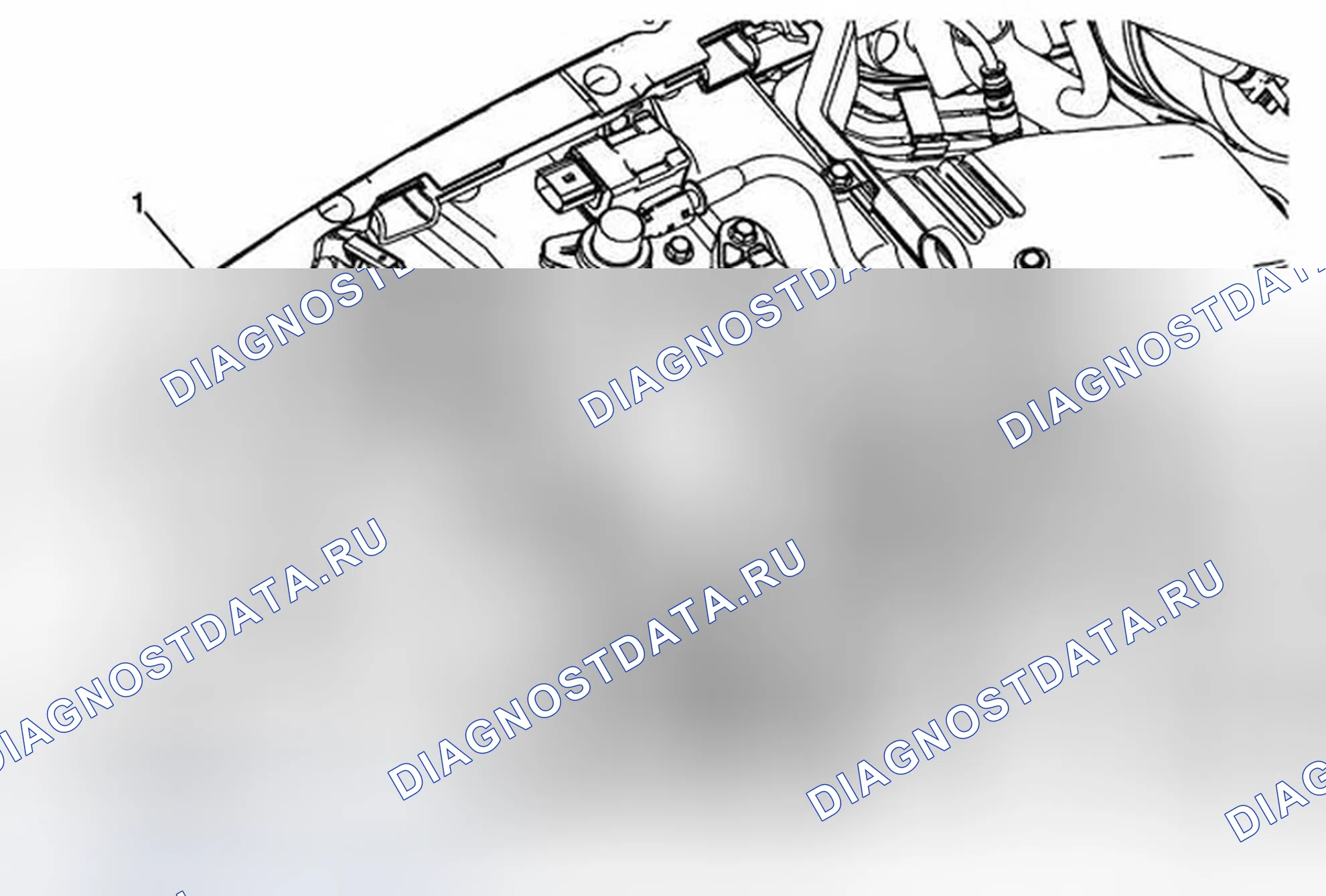 Рис. 52: Замена клапана вентиляции картера (задняя часть). Cadillac ATS I