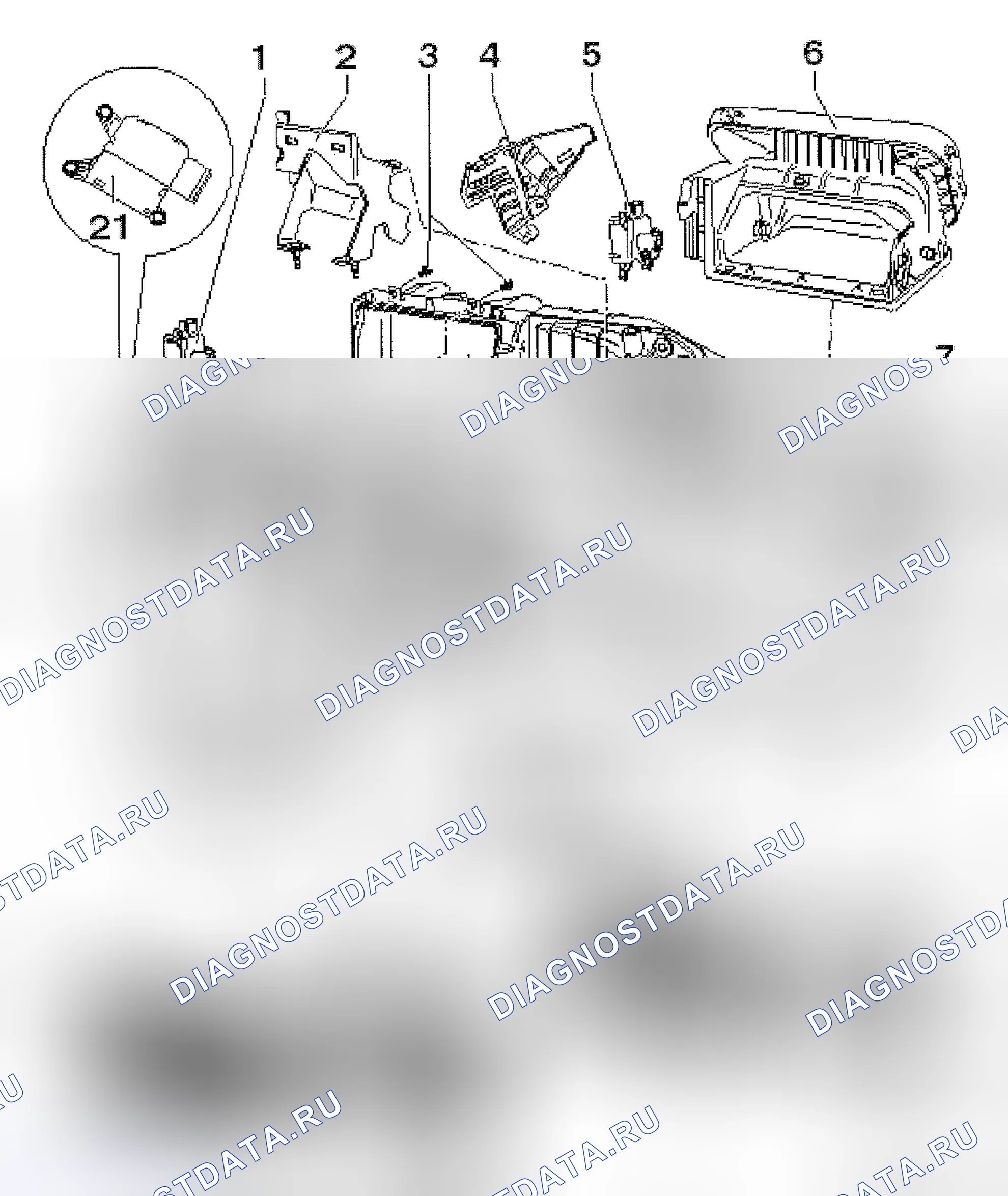 Рис. 37: ОБЗОР НАГРЕВАТЕЛЯ И КОНДИЦИОНЕРА, КЛИМАТИЧЕСКОЕ ИСПОЛНЕНИЕ. Volkswagen Golf Mk7