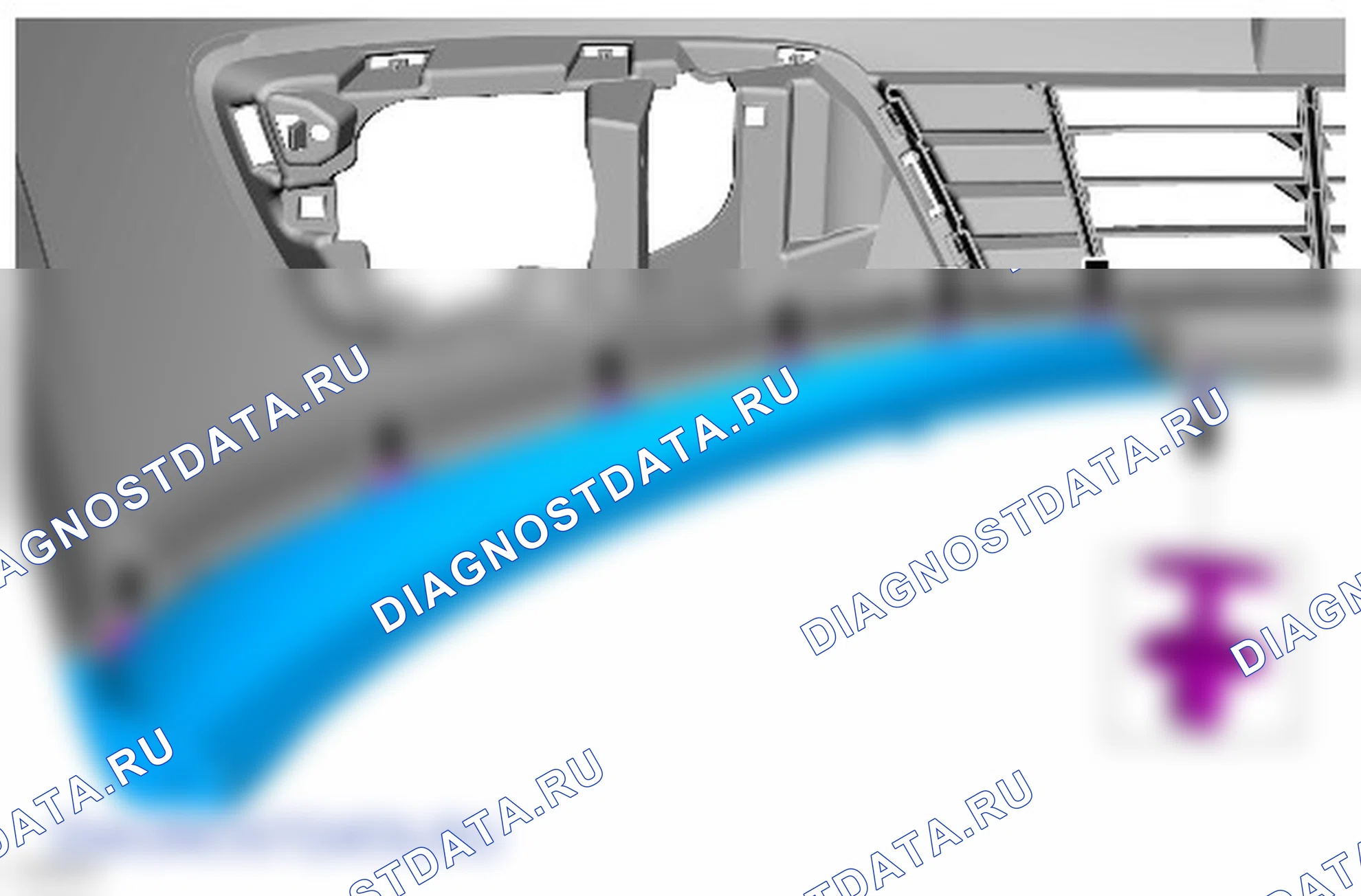 Разборка и сборка кожуха переднего бампера. Ford Grand C-MAX II рестайлинг