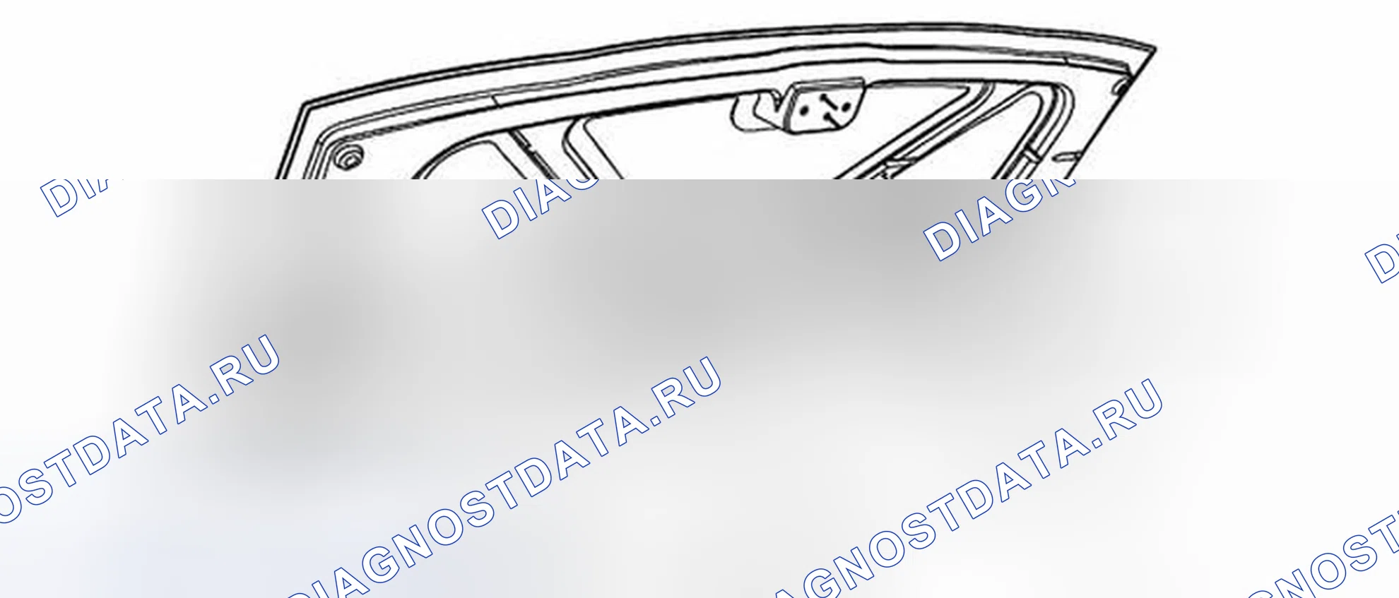 Рис. 29: Замена внутренней панели крышки заднего отсека. Chevrolet Corvette C6