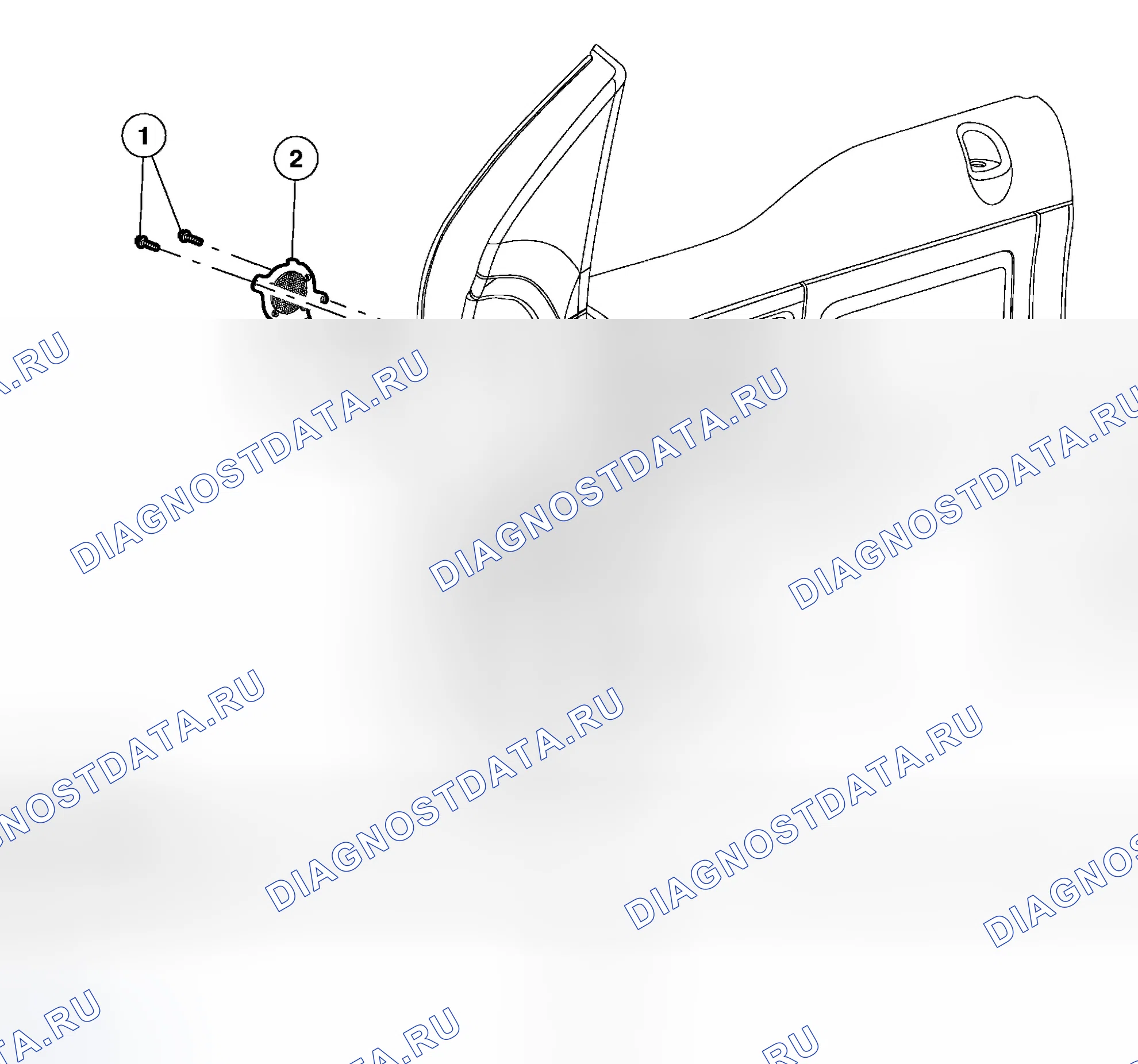 Рис. 48: Дверной динамик. Ford Pickup F350 Super Duty 