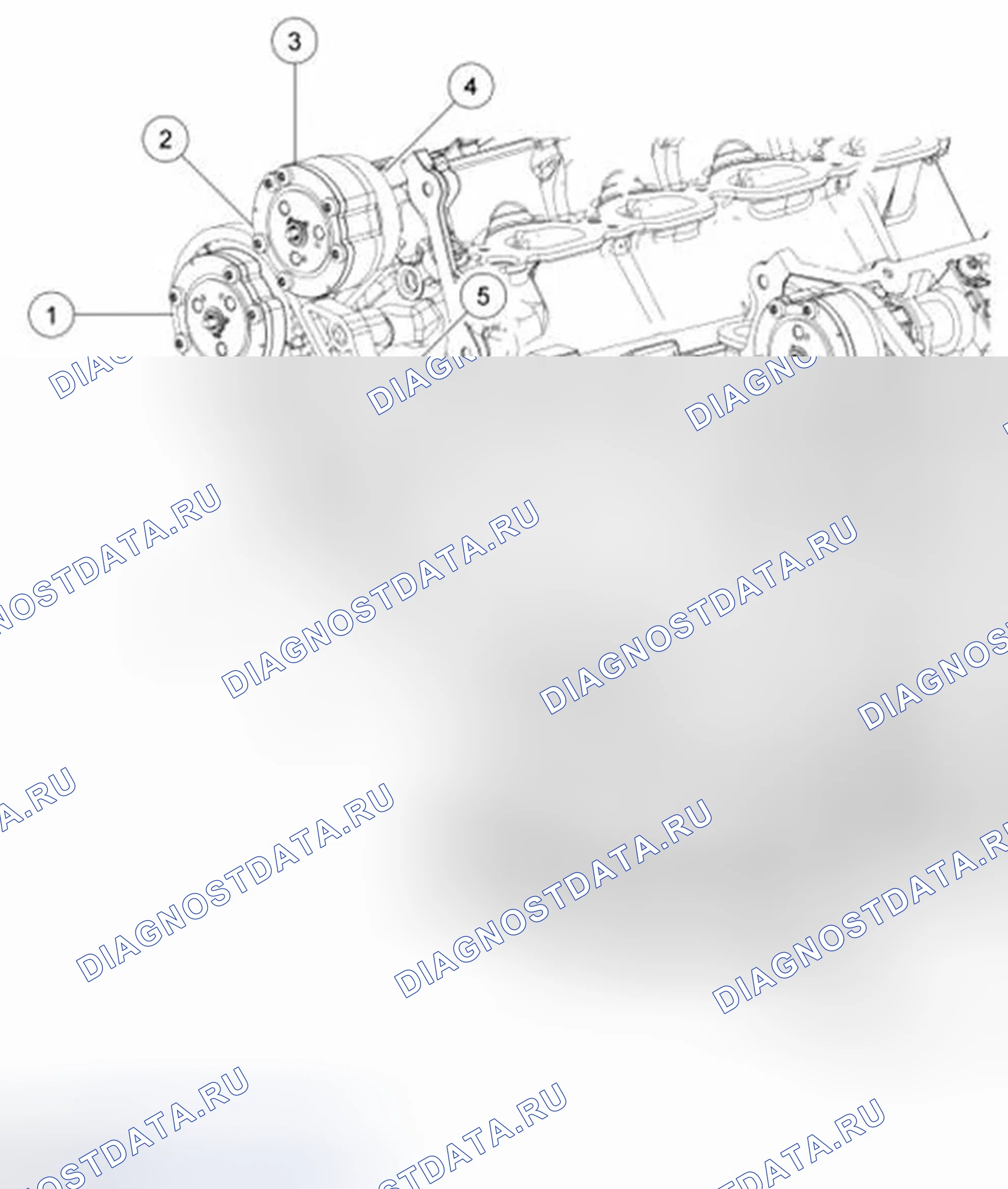 Рис. 365: Компоненты синхронизирующего привода. Ford Mustang V рестайлинг 2