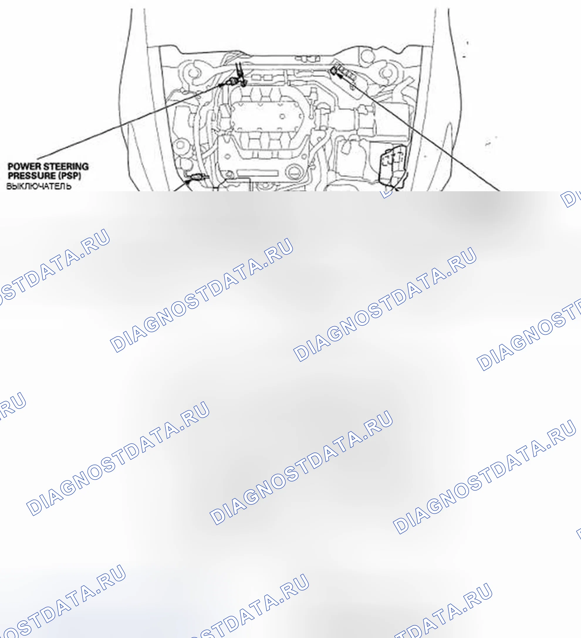 Рис. 470: Указатель расположения компонентов. Honda Accord VIII рестайлинг