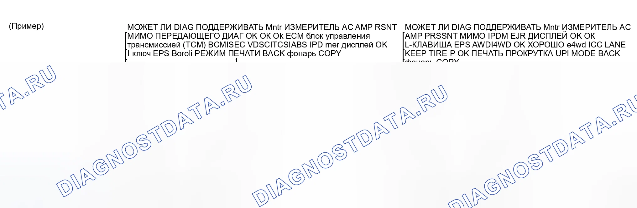 Рис. 54: ОПИСАНИЕ ЭКРАНА " CAN DIAG SUPPORT Mntr " ДЛЯ УНИФИЦИРОВАННОГО СЧЕТЧИКА И УСИЛИТЕЛЯ Вч. Honda Integra SJ I
