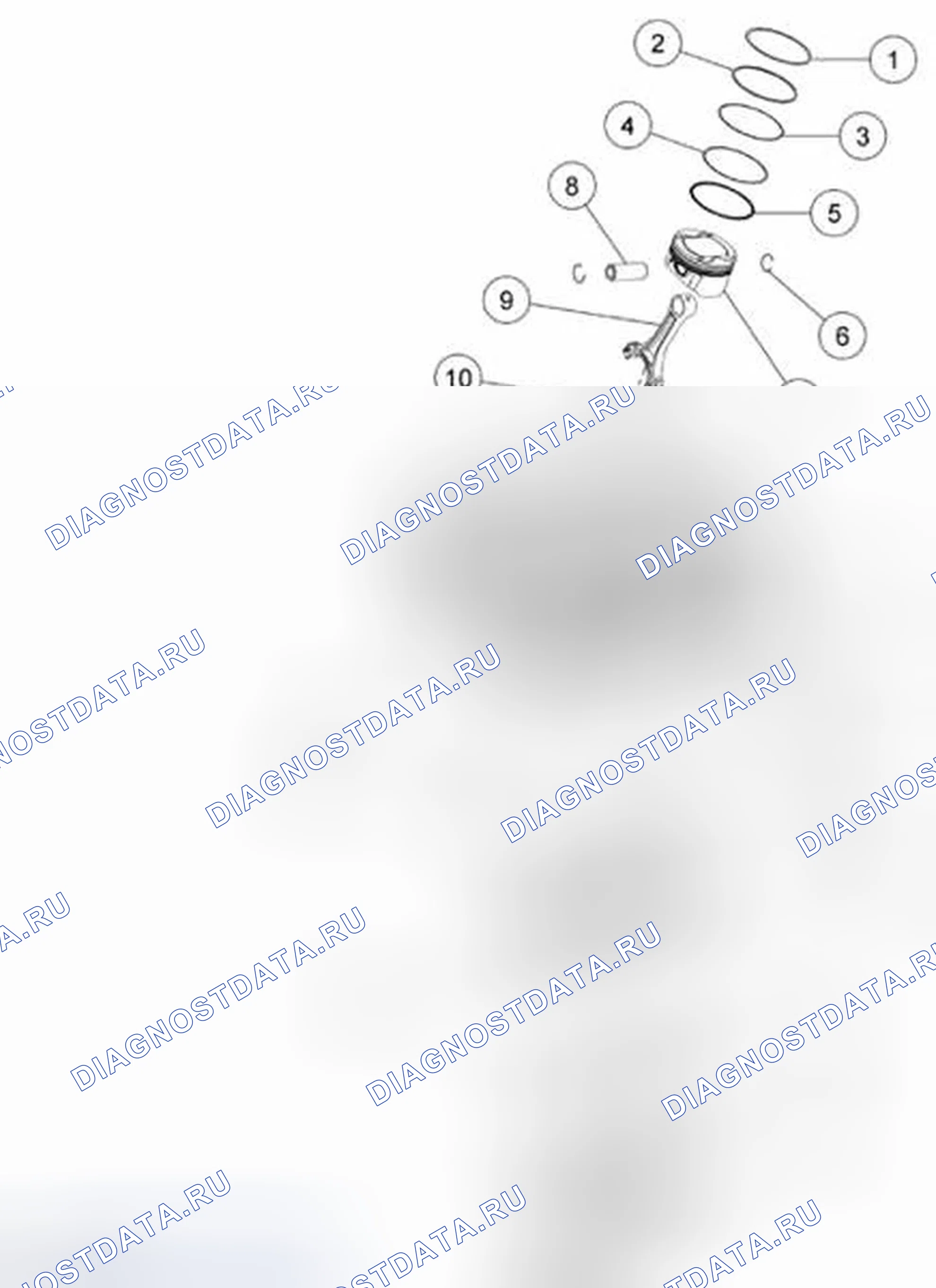 Рис. 275: Нижний двигатель (вид 2). Ford Edge I рестайлинг
