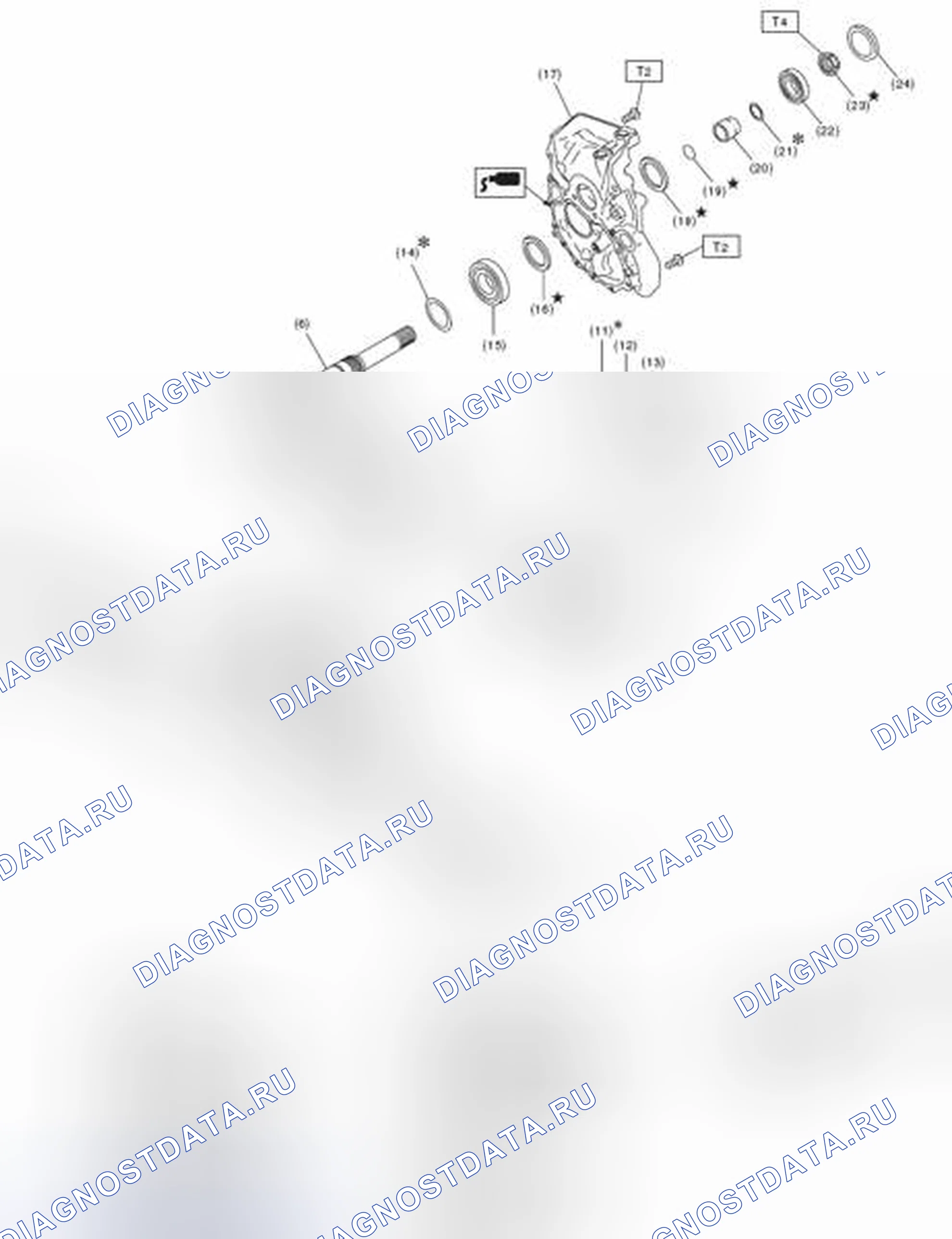 Рис. 484: ПЕРЕДНИЙ ДИФФЕРЕНЦИАЛ. Subaru Forester SJ