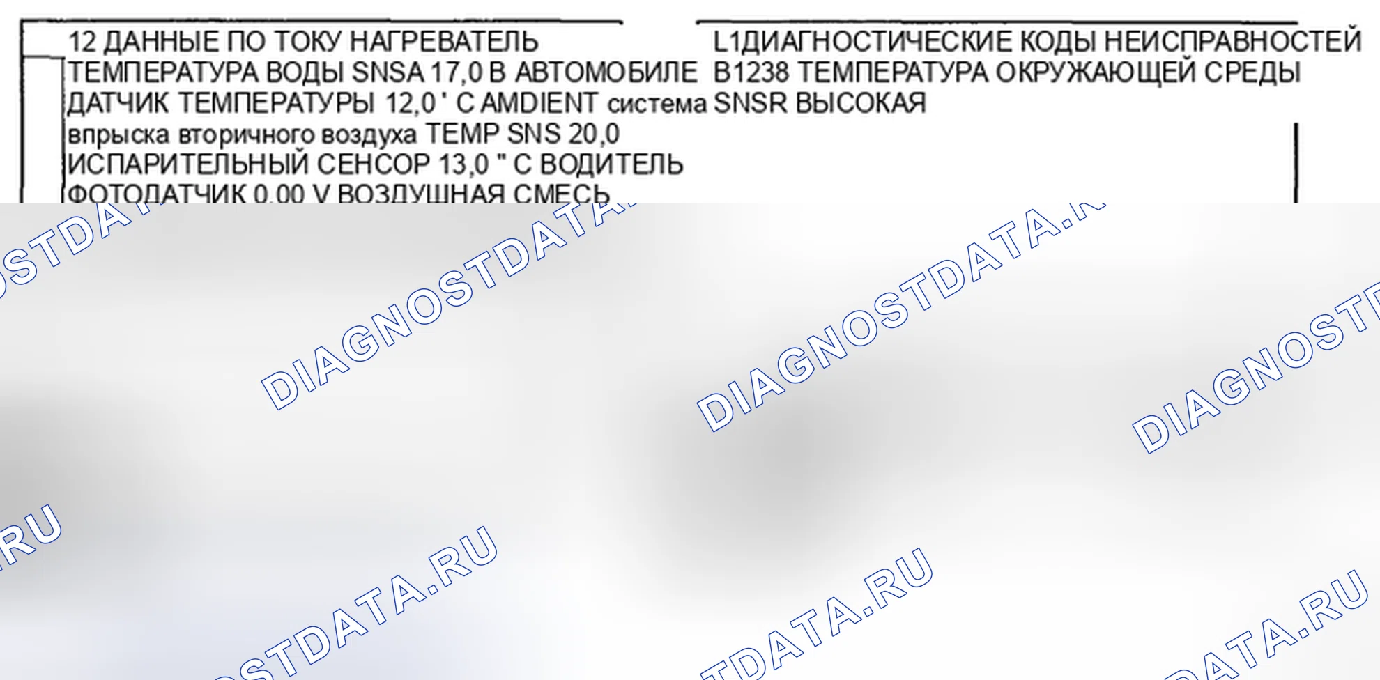 Рис. 24: МОНИТОРИНГ ДАННЫХ SCANTOOL. Kia Magentis II