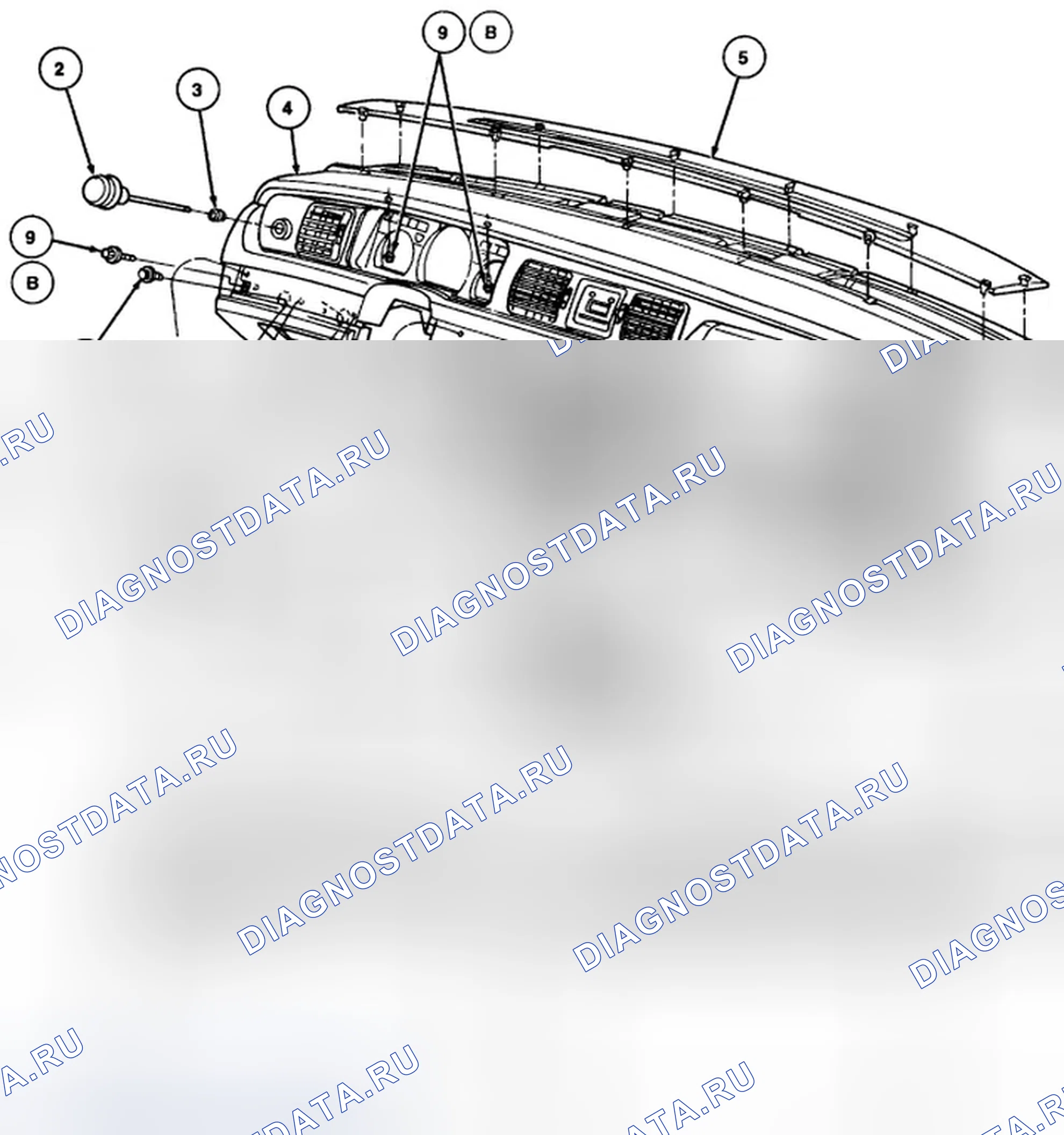 Рис. 9: Удаление (Crown Victoria, Grand Marquis и Town Car). Ford Thunderbird X