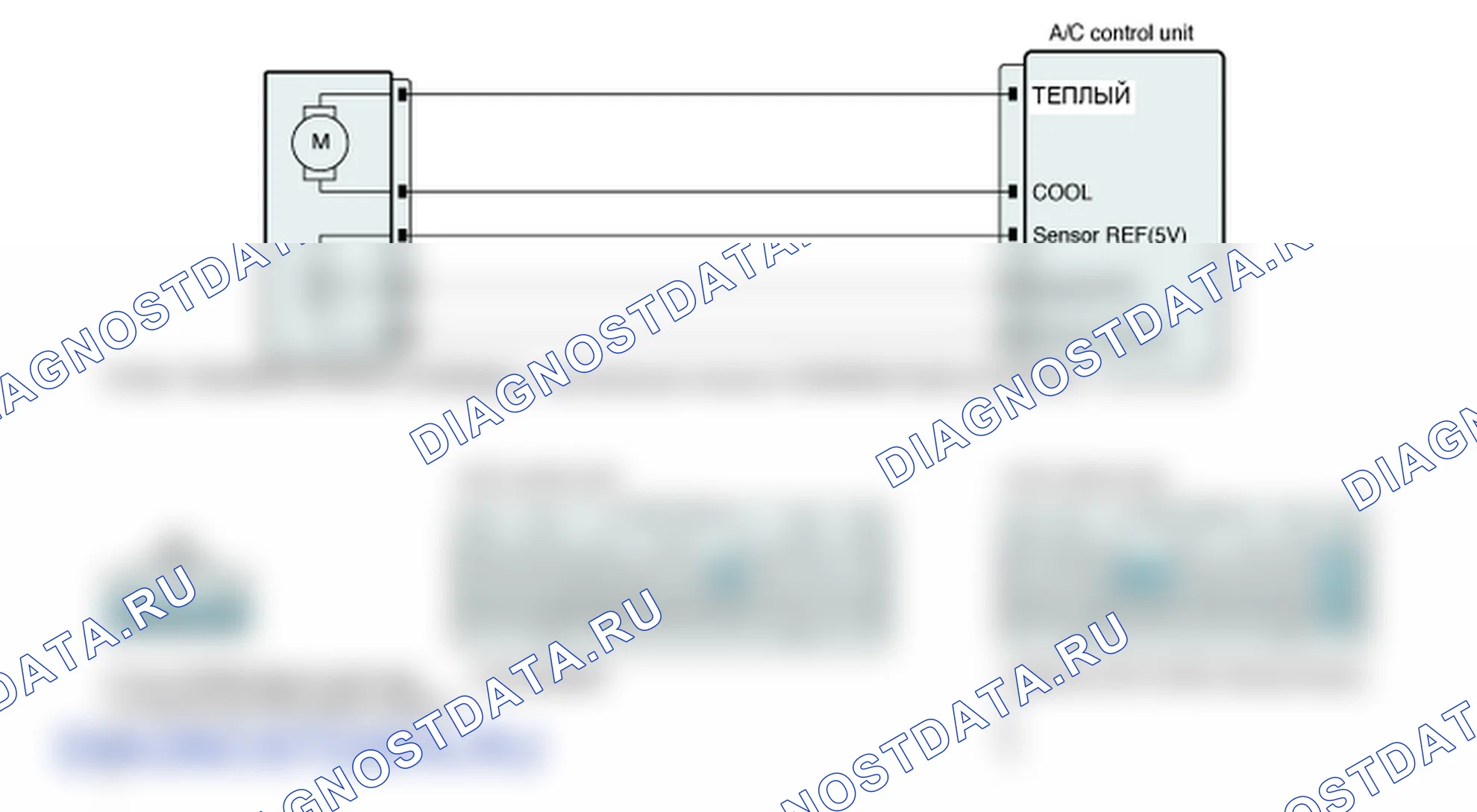 Диагностическая схема — B1275 Потенциометр смешивания воздуха-VENT открытый (низкий) консоль. Hyundai Genesis BH