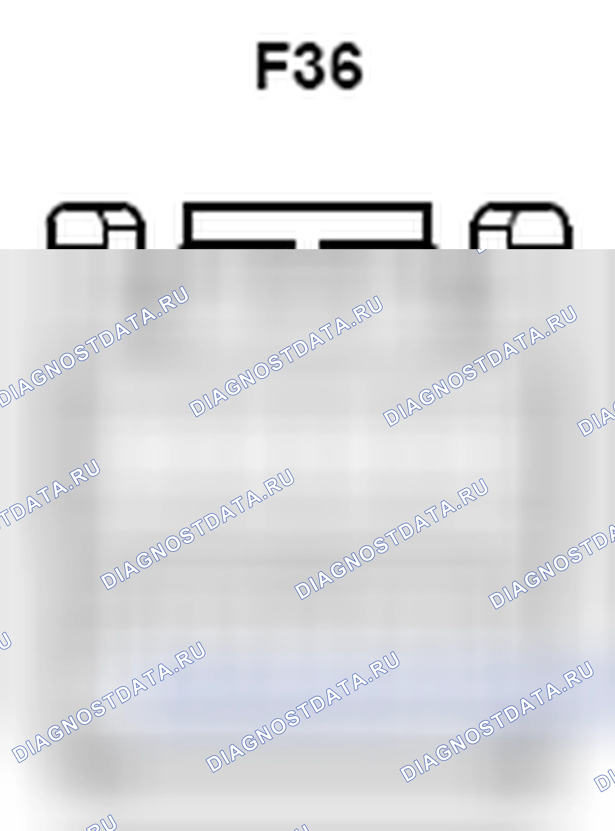Рис. 571: Вид с торца разъема адаптера стереоразъема No1 (F36). Toyota Camry XV40 рестайлинг
