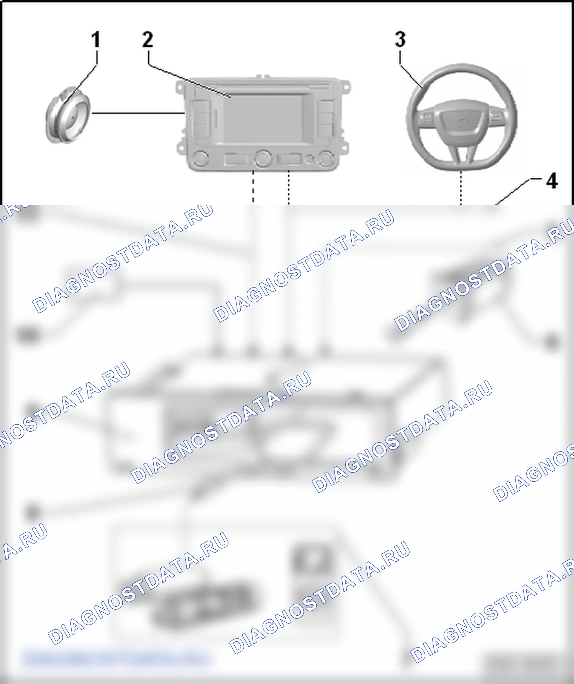 Блок управления мультимедийной системы, 03.2009 ►. SEAT Altea I