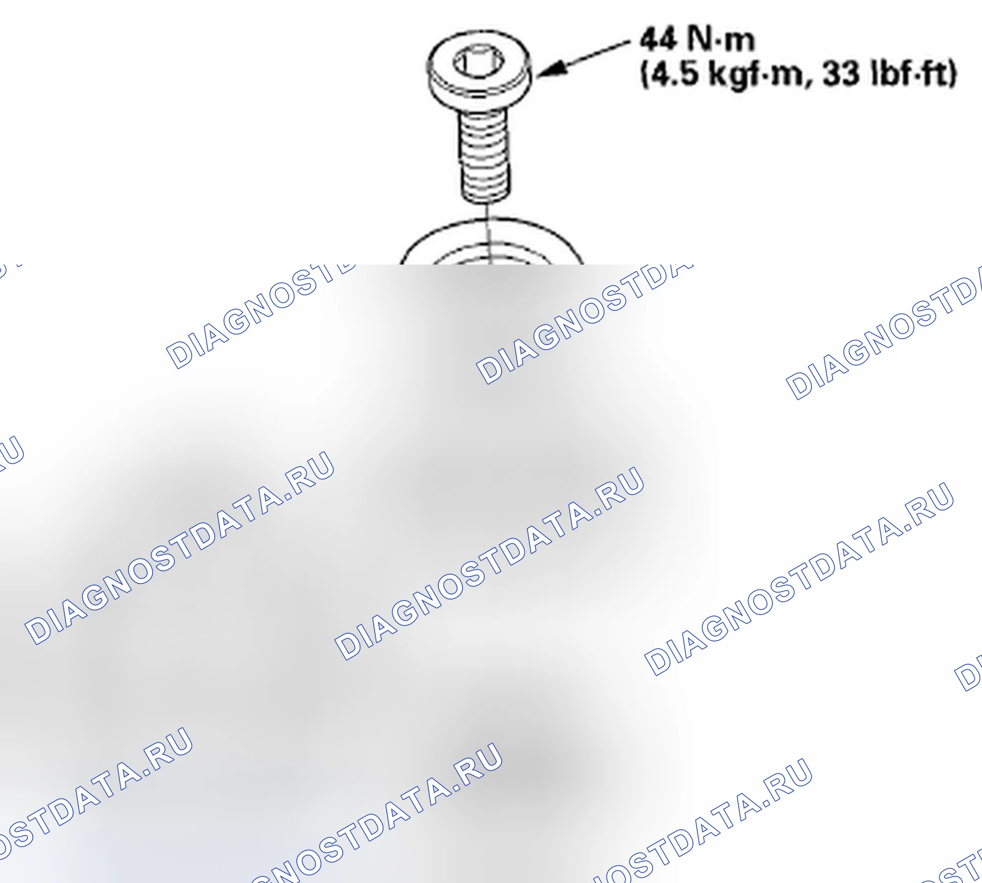 Рис. 16: Замена шкива натяжного устройства. Honda Fit GE