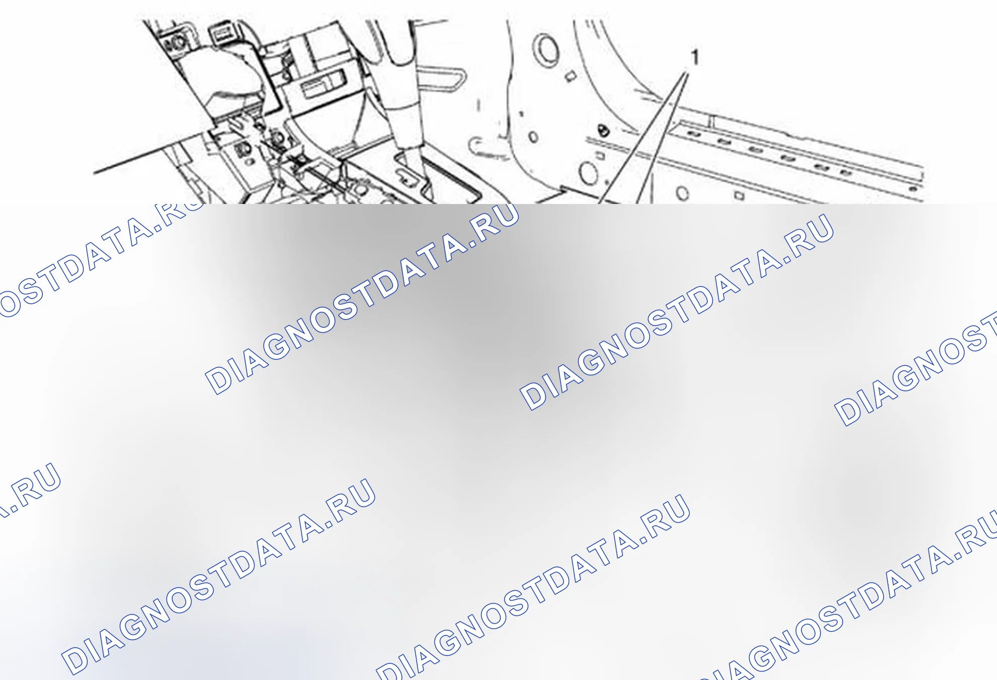 Рис. 6: Замена датчика рыскания транспортного средства. Chevrolet Cruze I рестайлинг