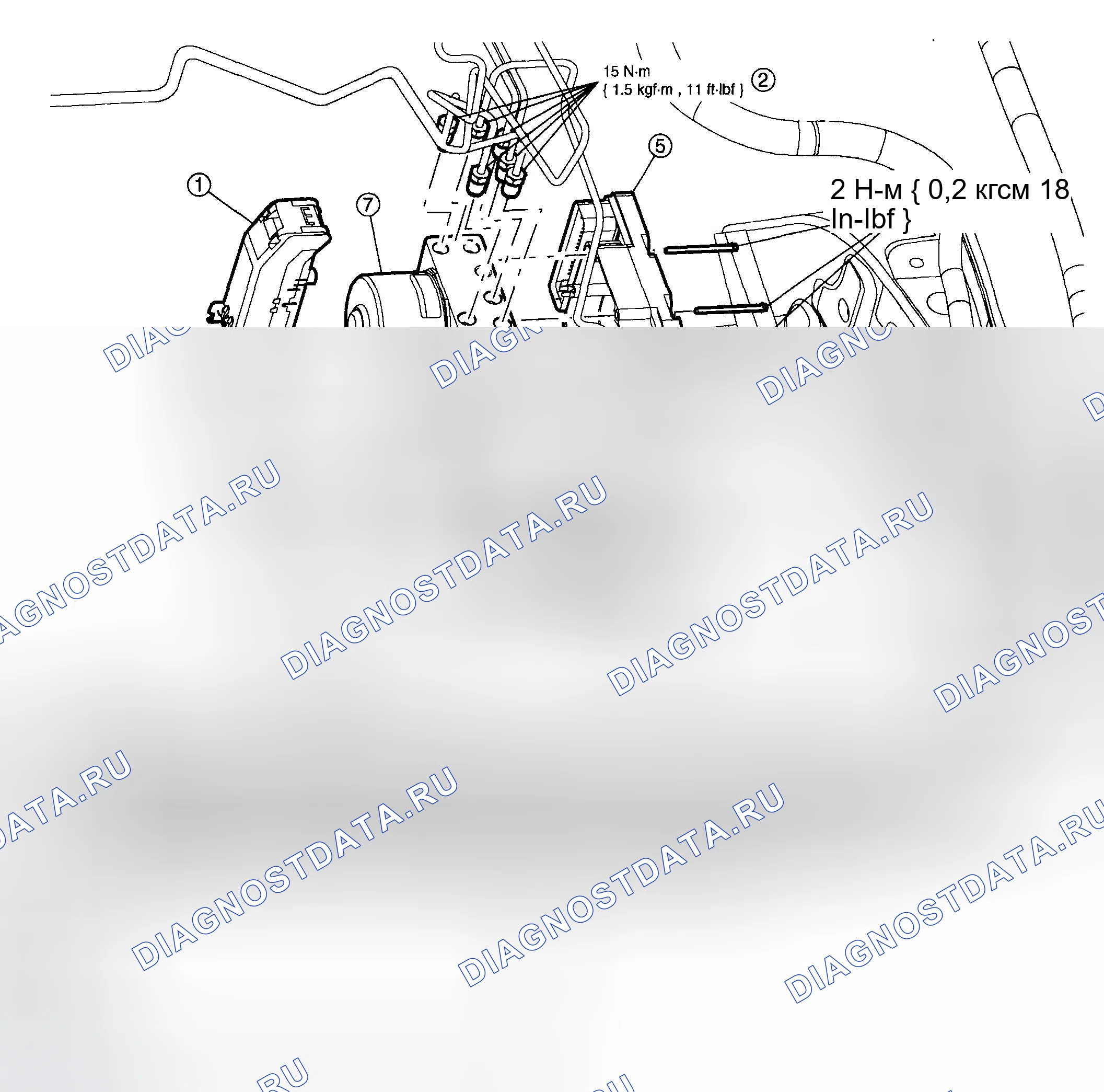 Рис. 5: ГИДРАВЛИЧЕСКИЙ БЛОК УПРАВЛЕНИЯ. Mazda Tribute I рестайлинг
