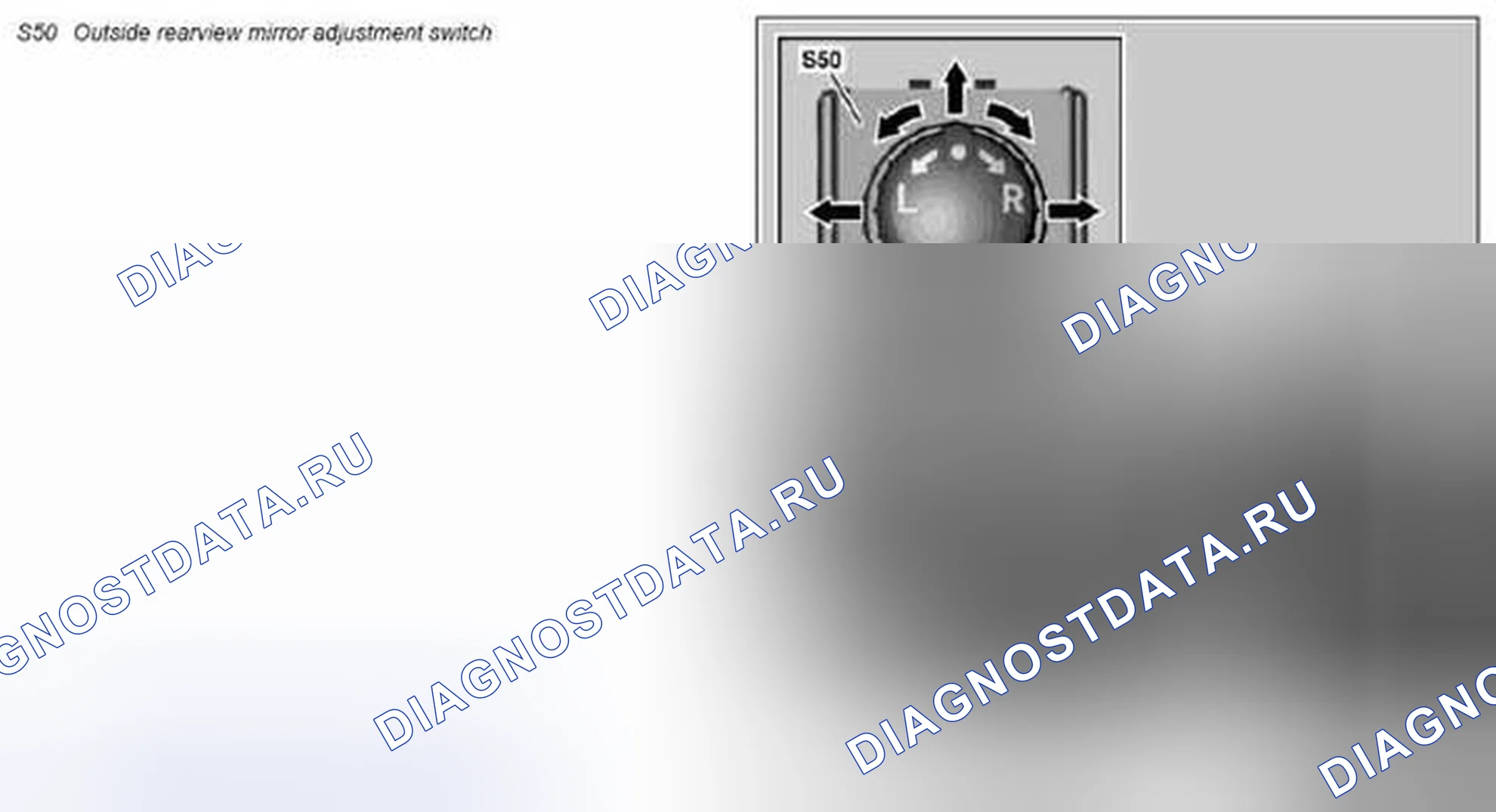 Рис. 2: Переключатель регулировки наружного зеркала, описание компонента - GF88.79-P-4110MCC. Kia Soul I