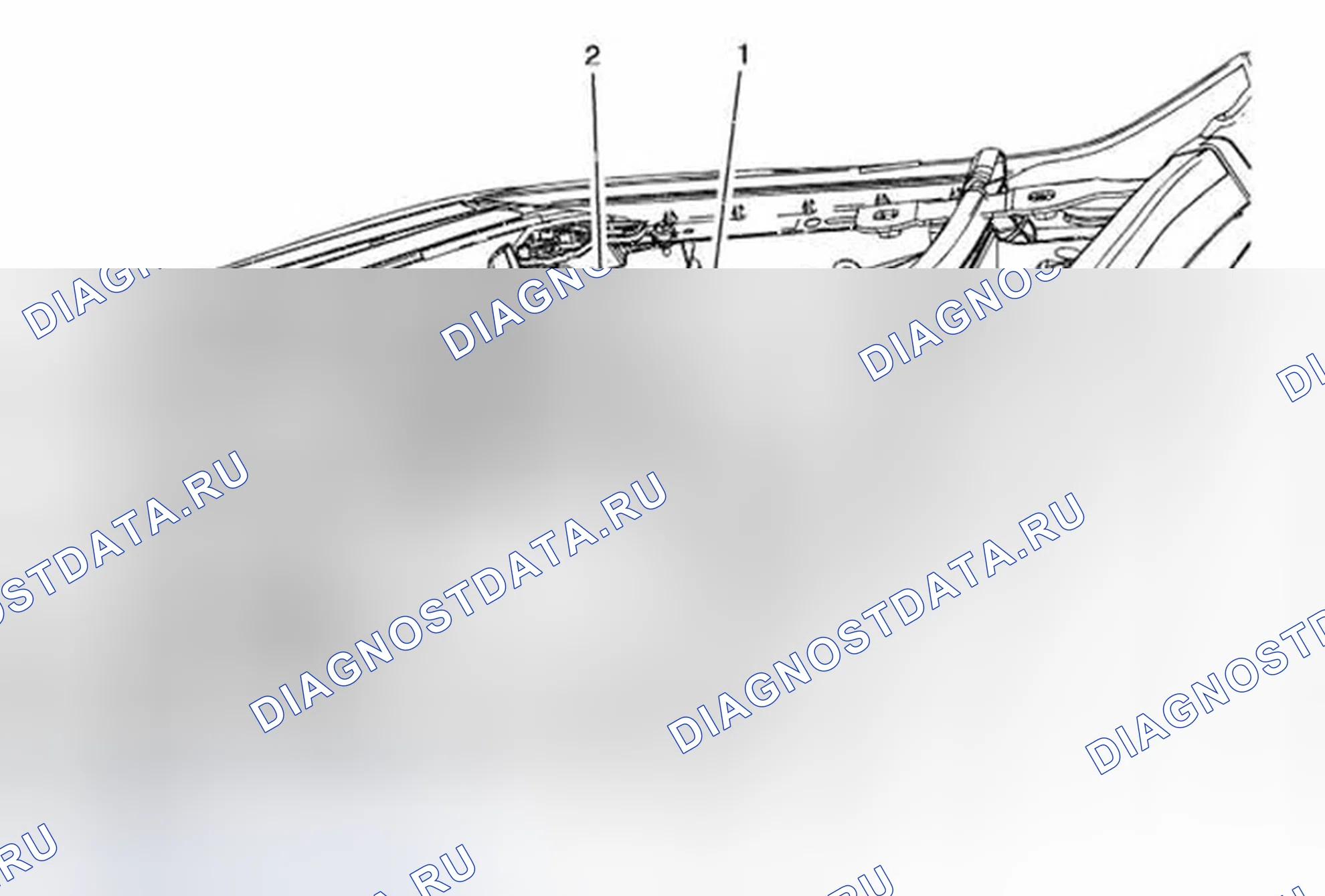 Рис. 23: Замена лампы фары - правая сторона (ближний свет). Buick Encore I