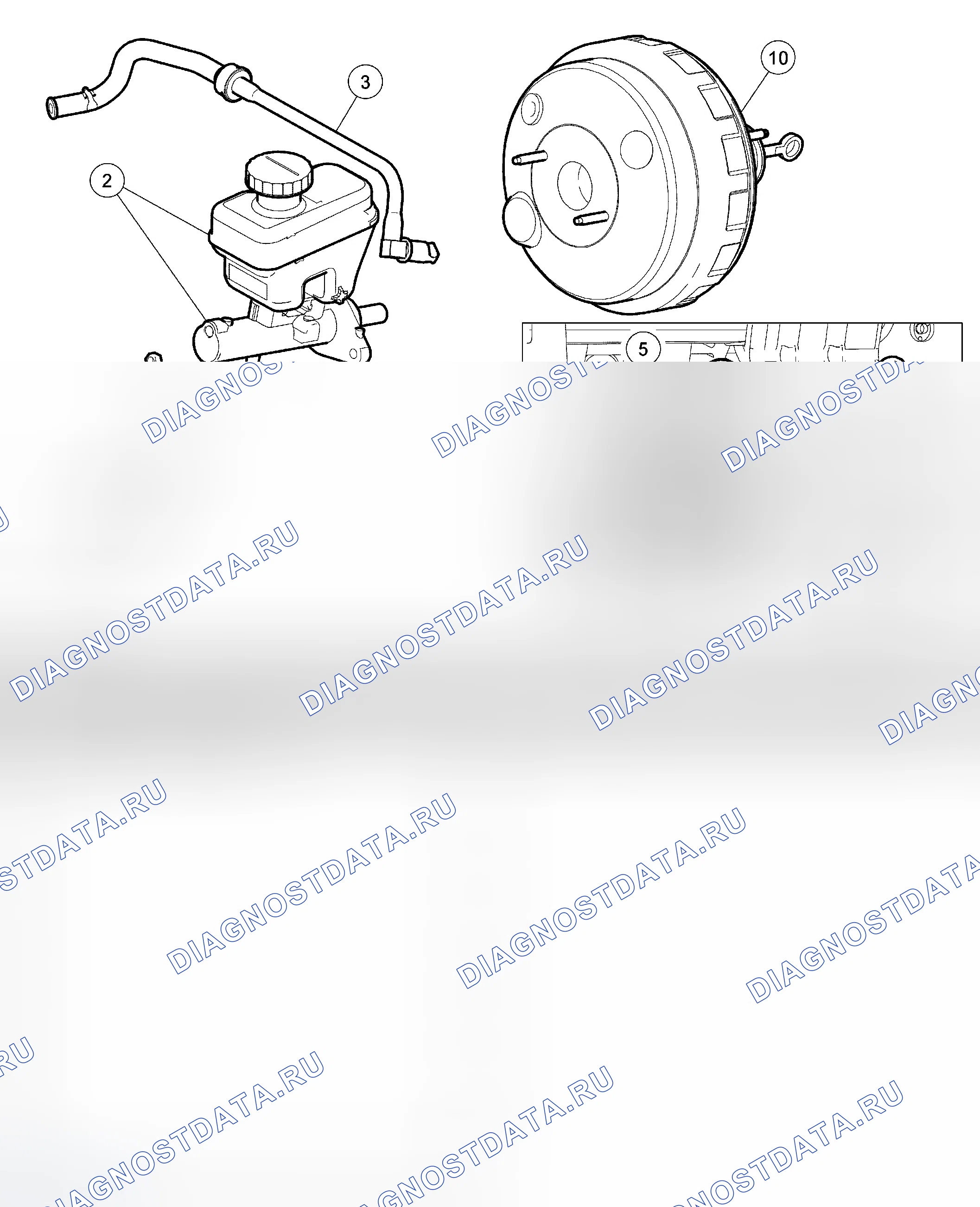 Рис. 21: Усилитель тормозов. Ford Escape I рестайлинг