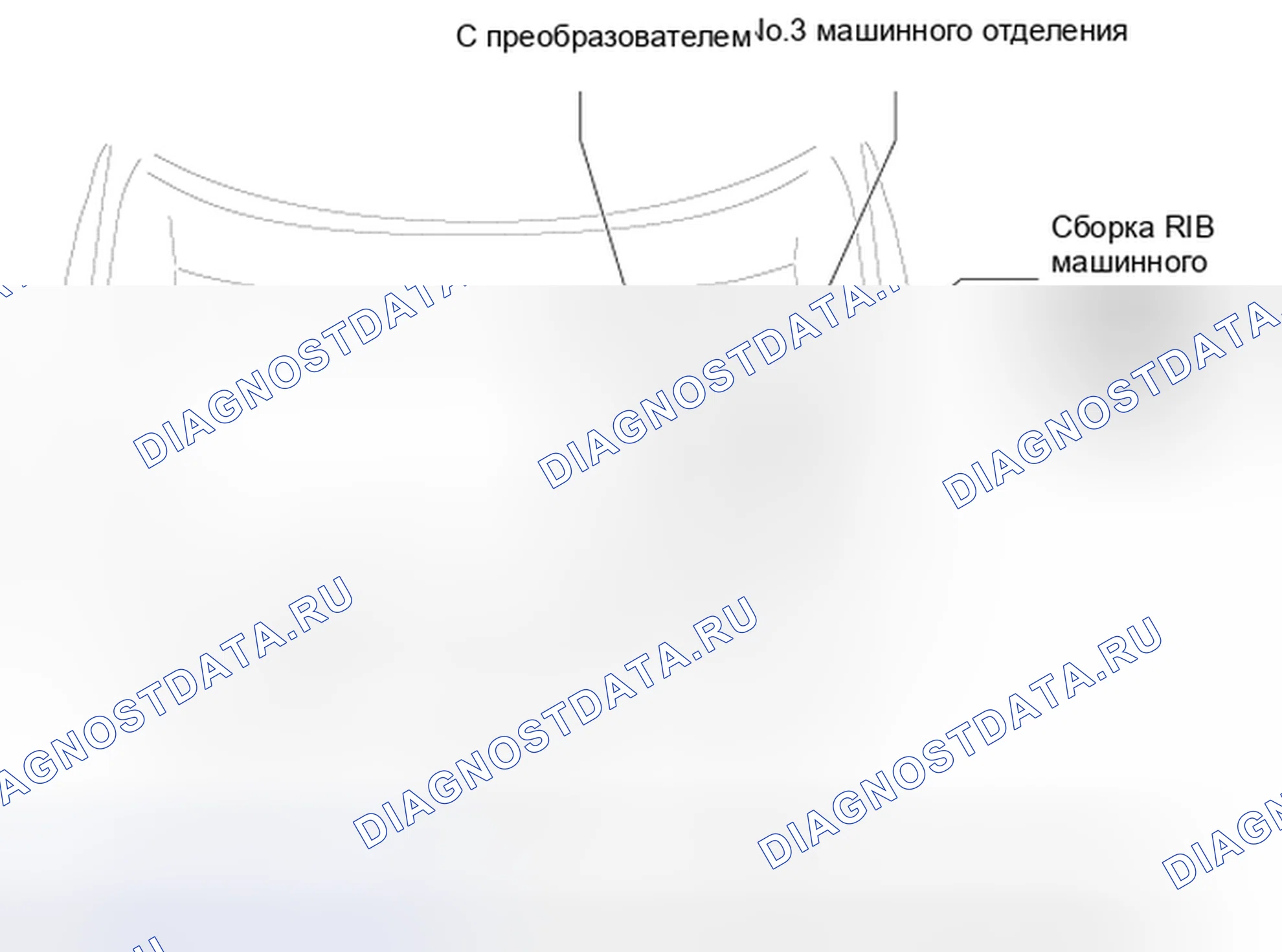 Рис. 1197: Соединительный блок моторного отсека, ECU и расположение предохранителей/реле. Toyota Highlander II