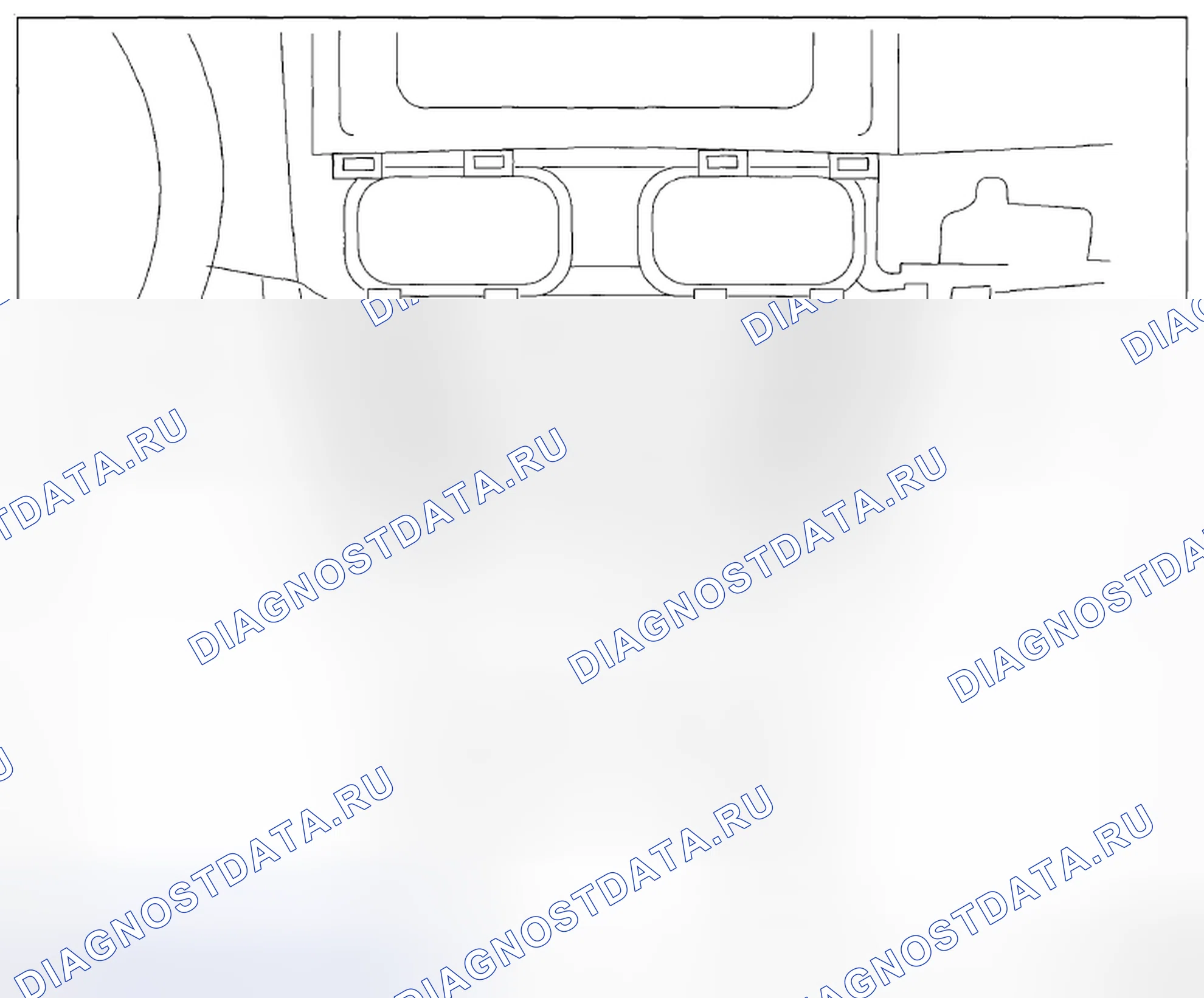 Рис. 71: Область применения защитной ленты на передней консоли. Mazda CX-5 I