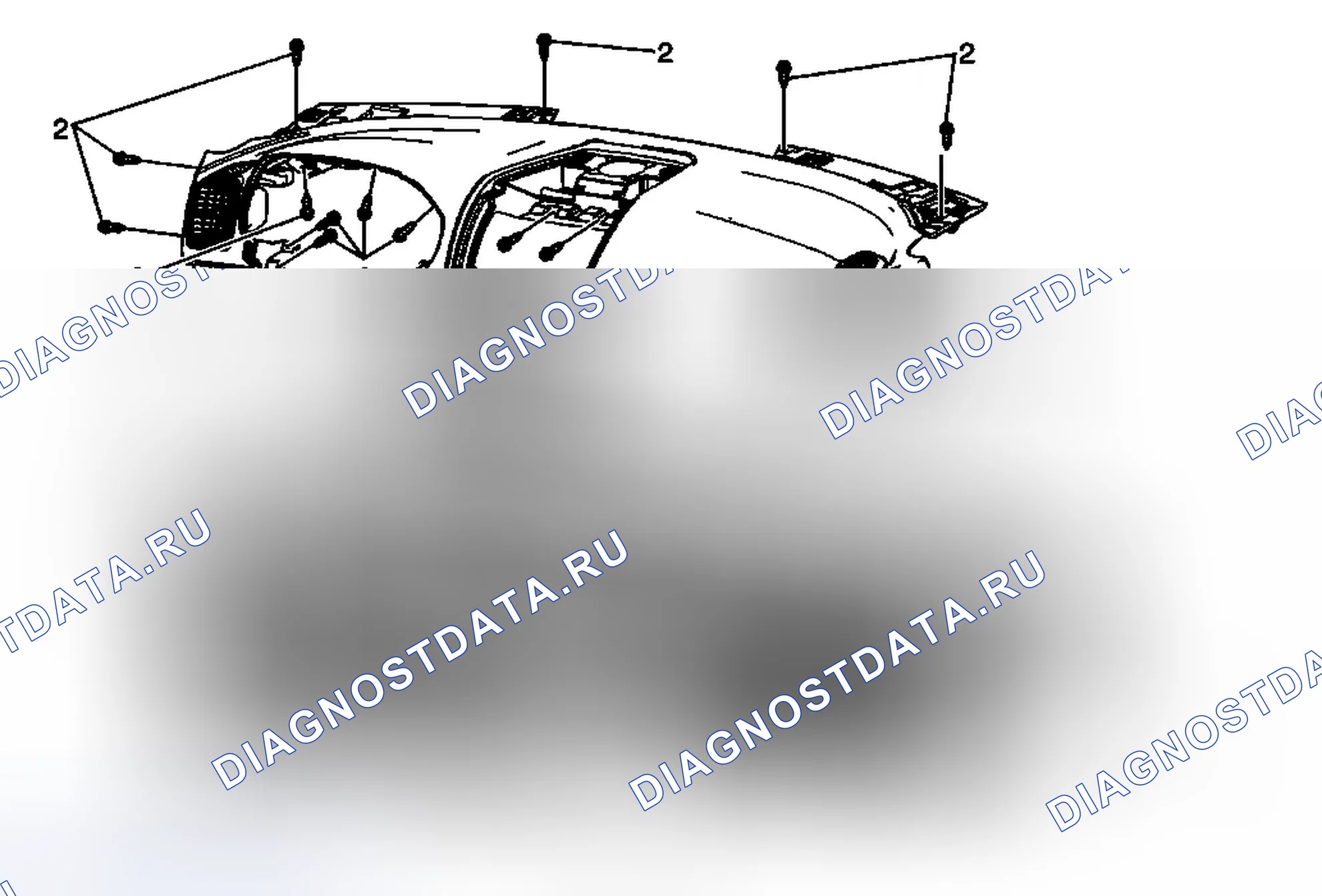 Рис. 170: Замена подстроечной пластины приборной панели (Acadia без RPO UV6). Chevrolet Traverse I