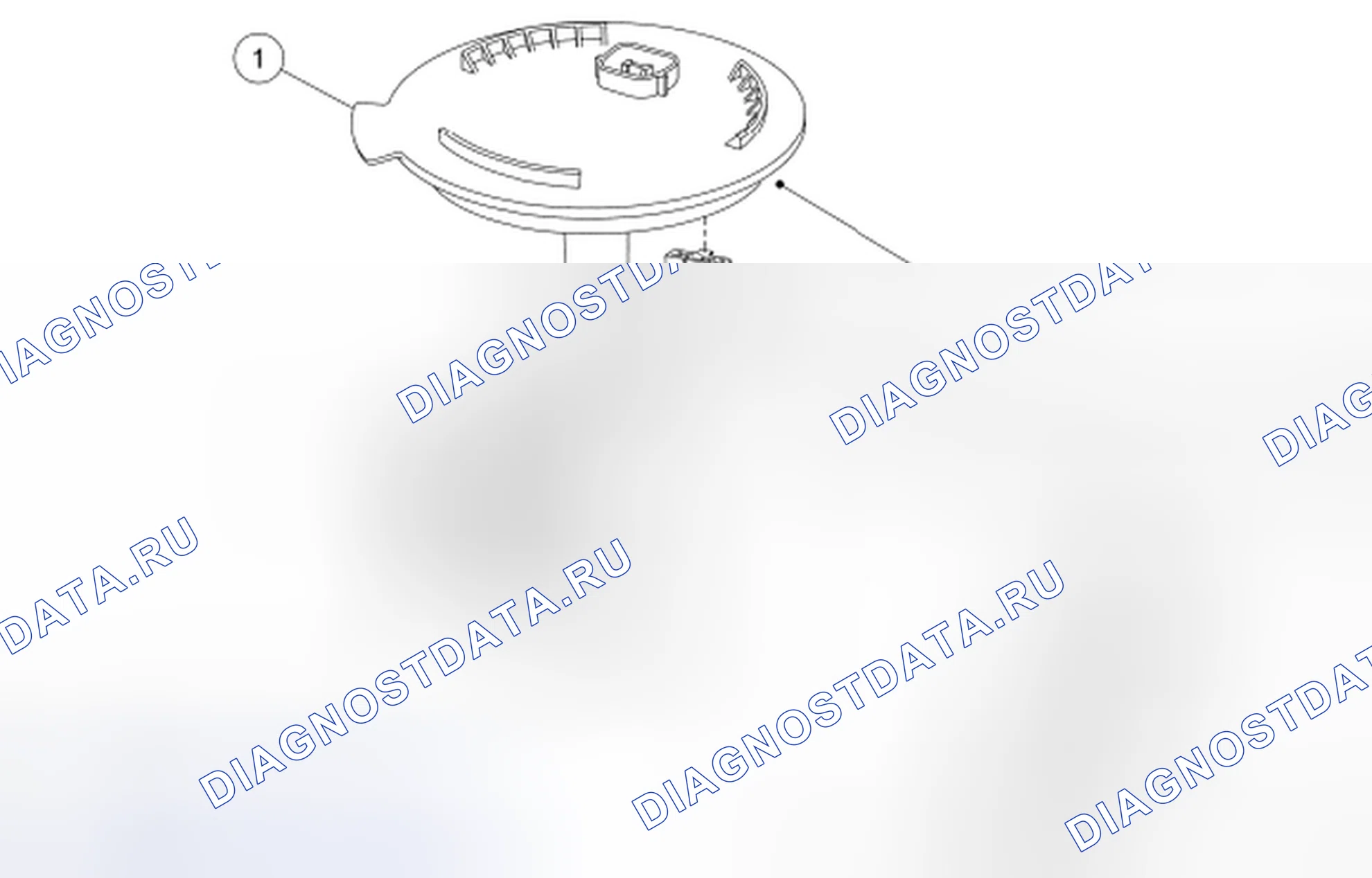 Рис. 21: Датчик уровня топлива в сборе. Hyundai ix55 I