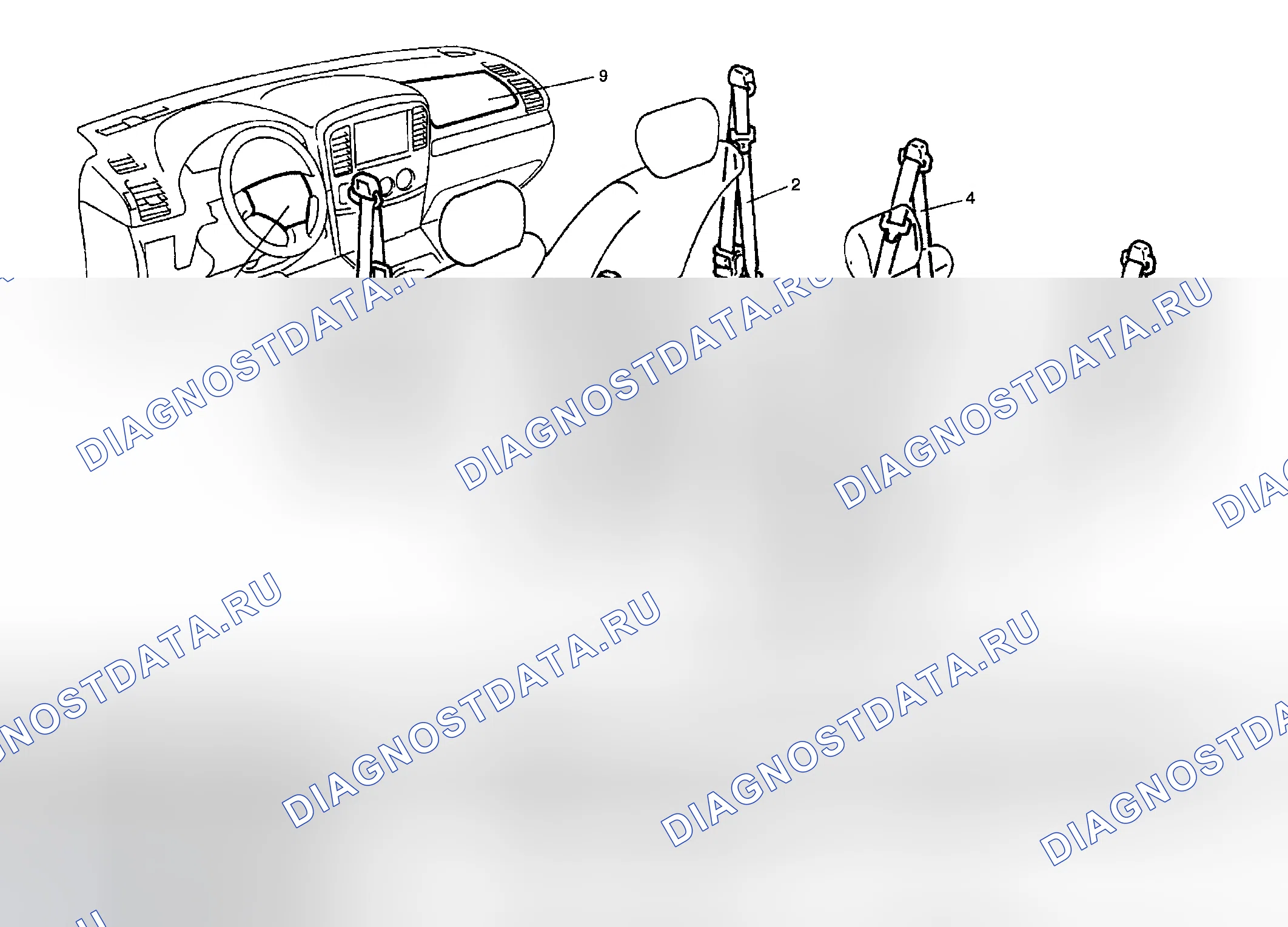 Рис. 5: Конструкция ремня безопасности. Suzuki Grand Vitara I рестайлинг
