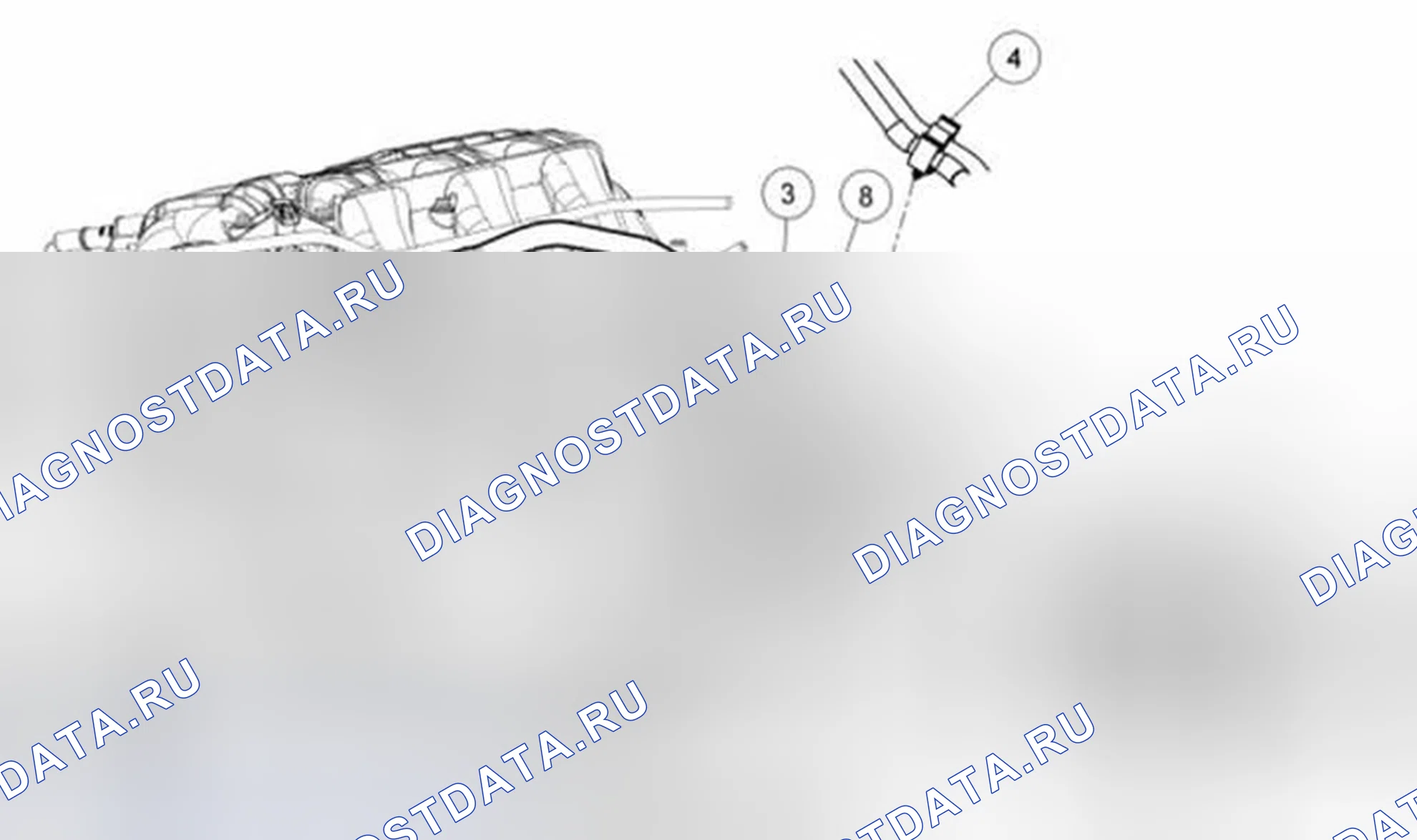 Рис. 254: Крышка клапана - лев. (Вид 1 из 2). Ford Mustang V рестайлинг 2