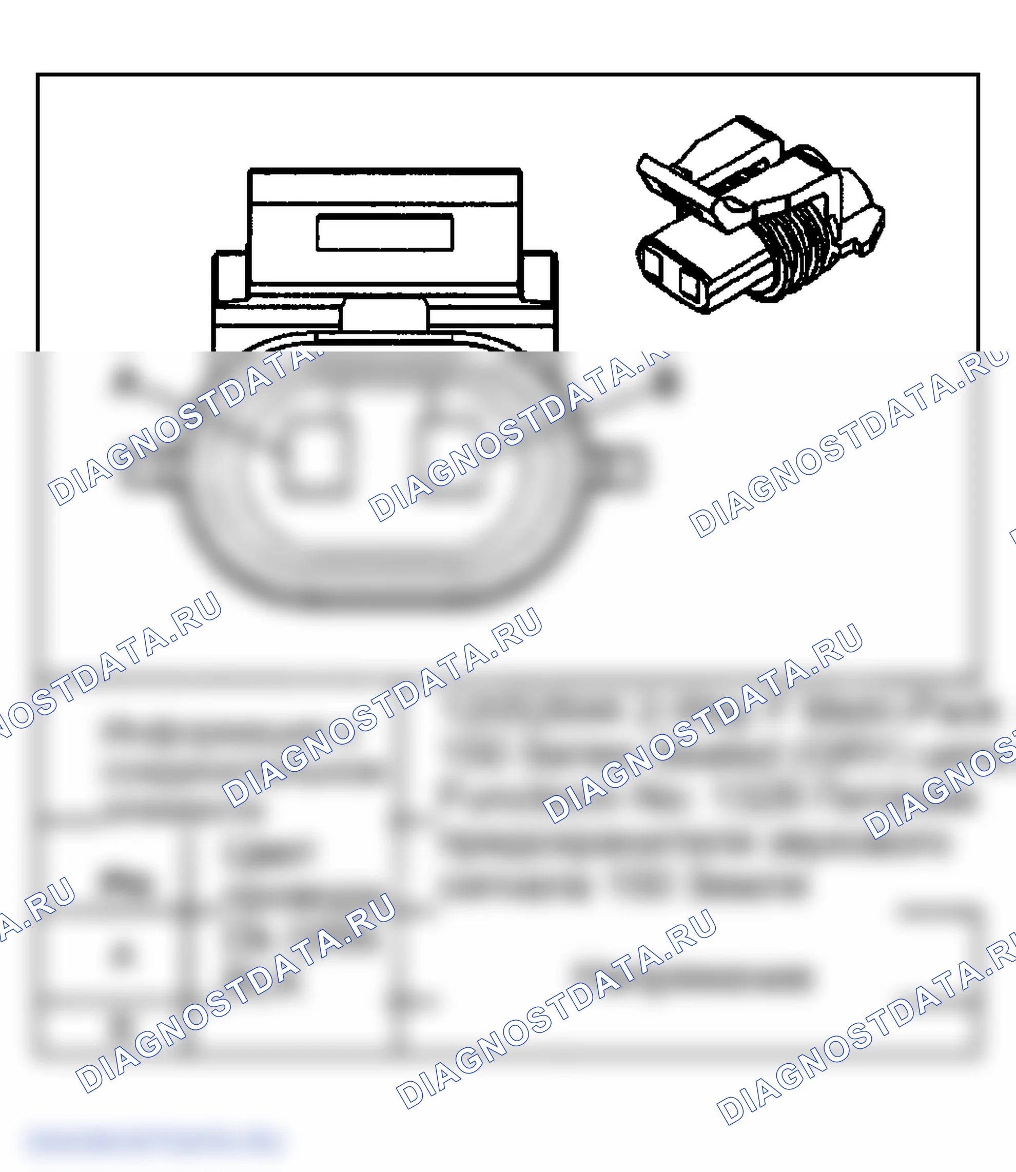 Рис. 12: Вид с торца соединителя звуковые сигналы. GMC Sierra 2500 