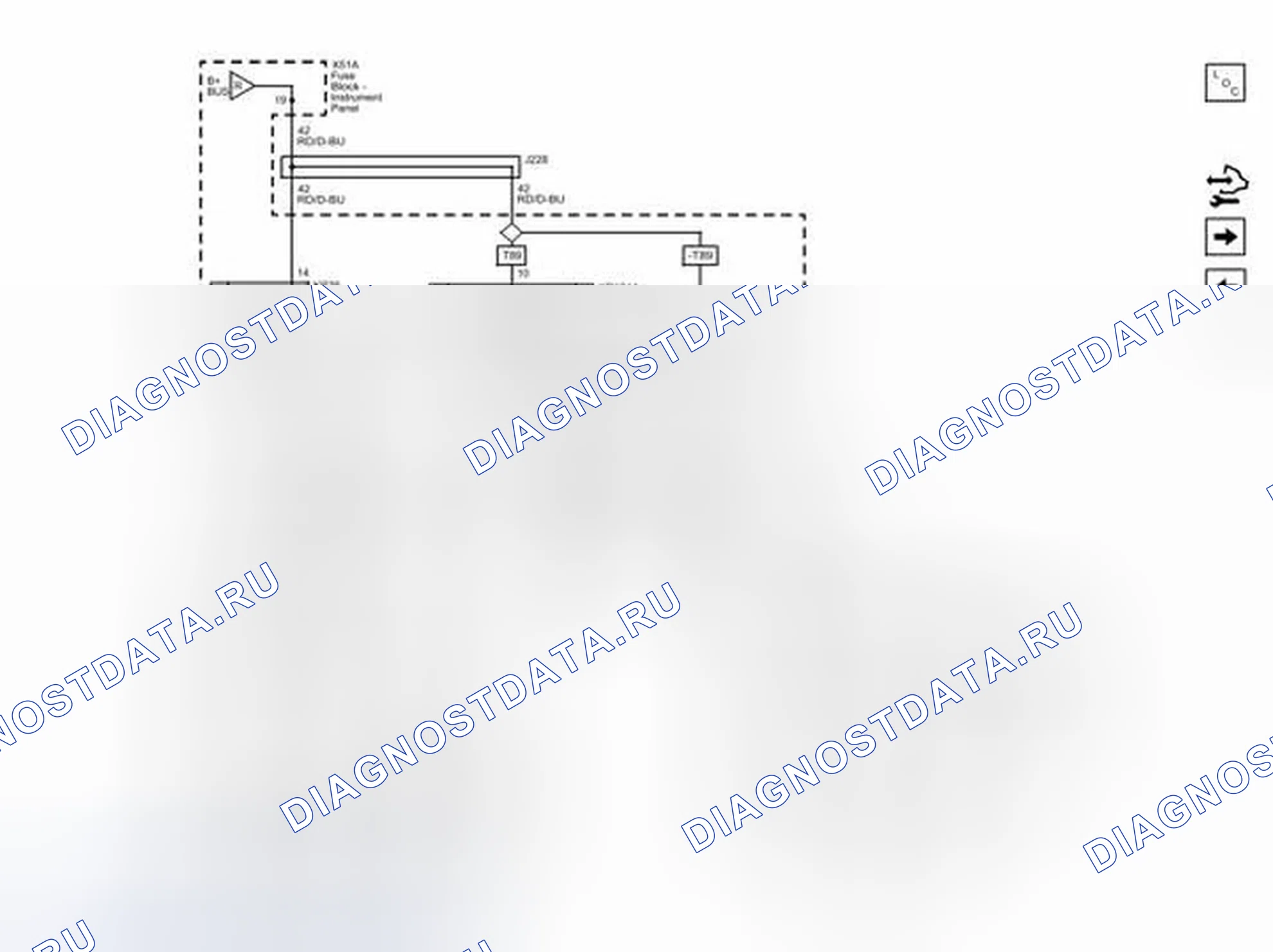 Рис. 83: Предохранители F1DA, F4DA, F5DA, F6DA и F7DA. Cadillac SRX II рестайлинг