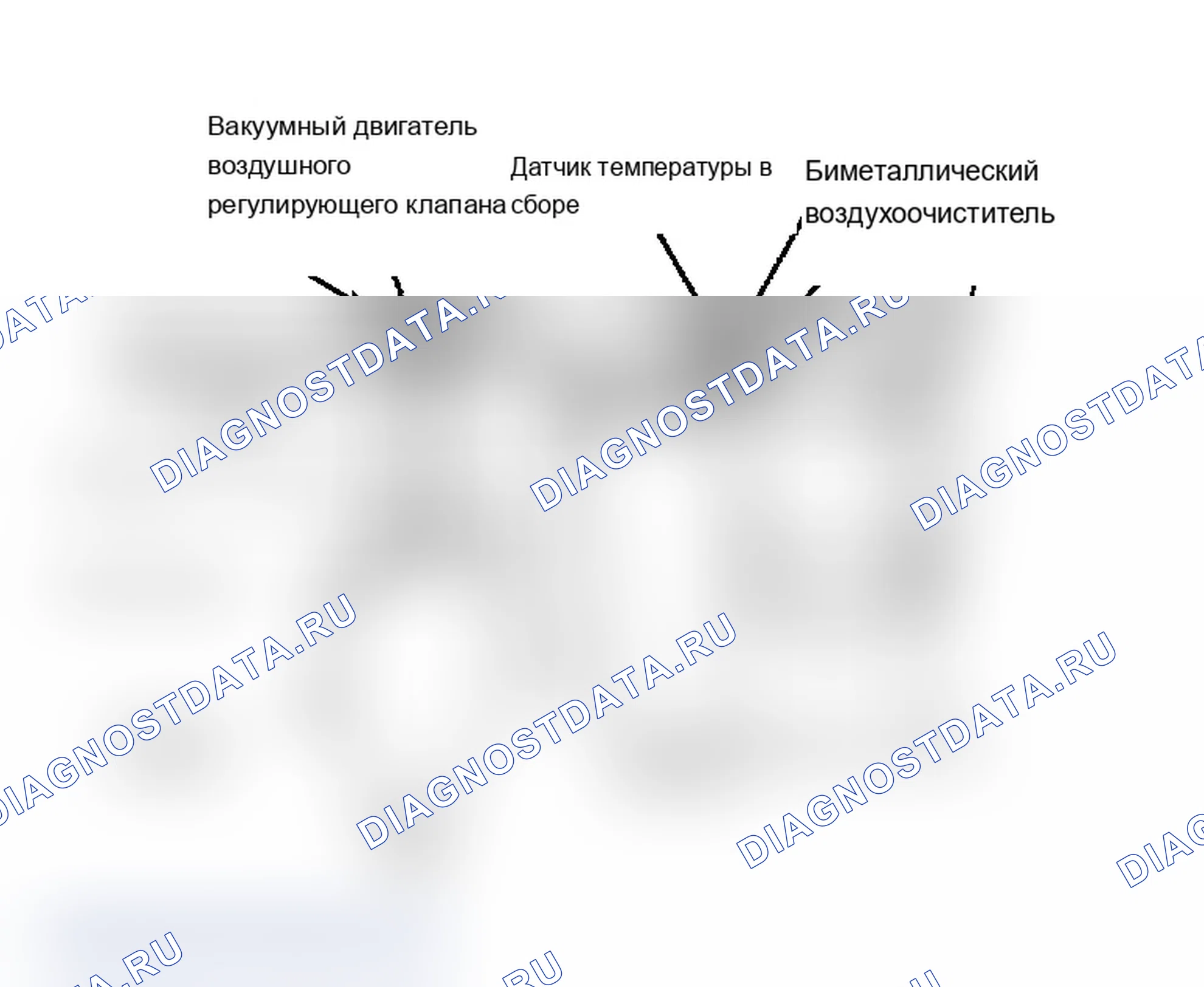 Рис. 4: Система термостатического воздухоочистителя. Mitsubishi Mirage II