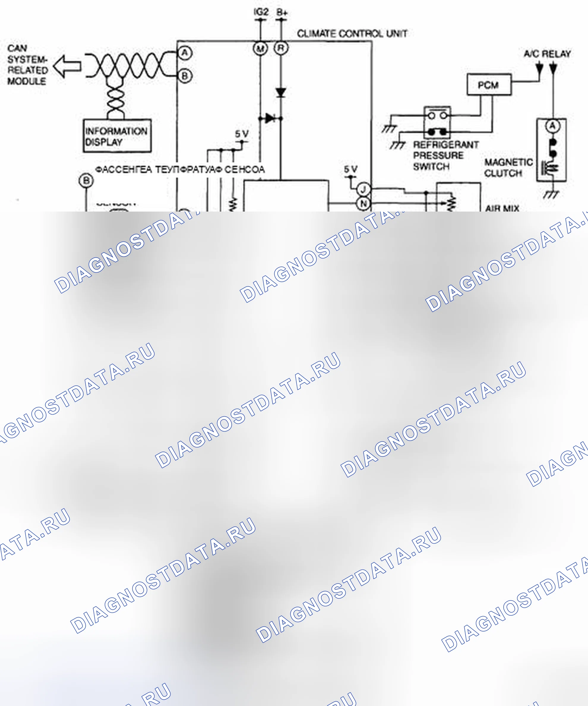 Рис. 13: Полноавтоматический кондиционер. Mazda CX-7 I