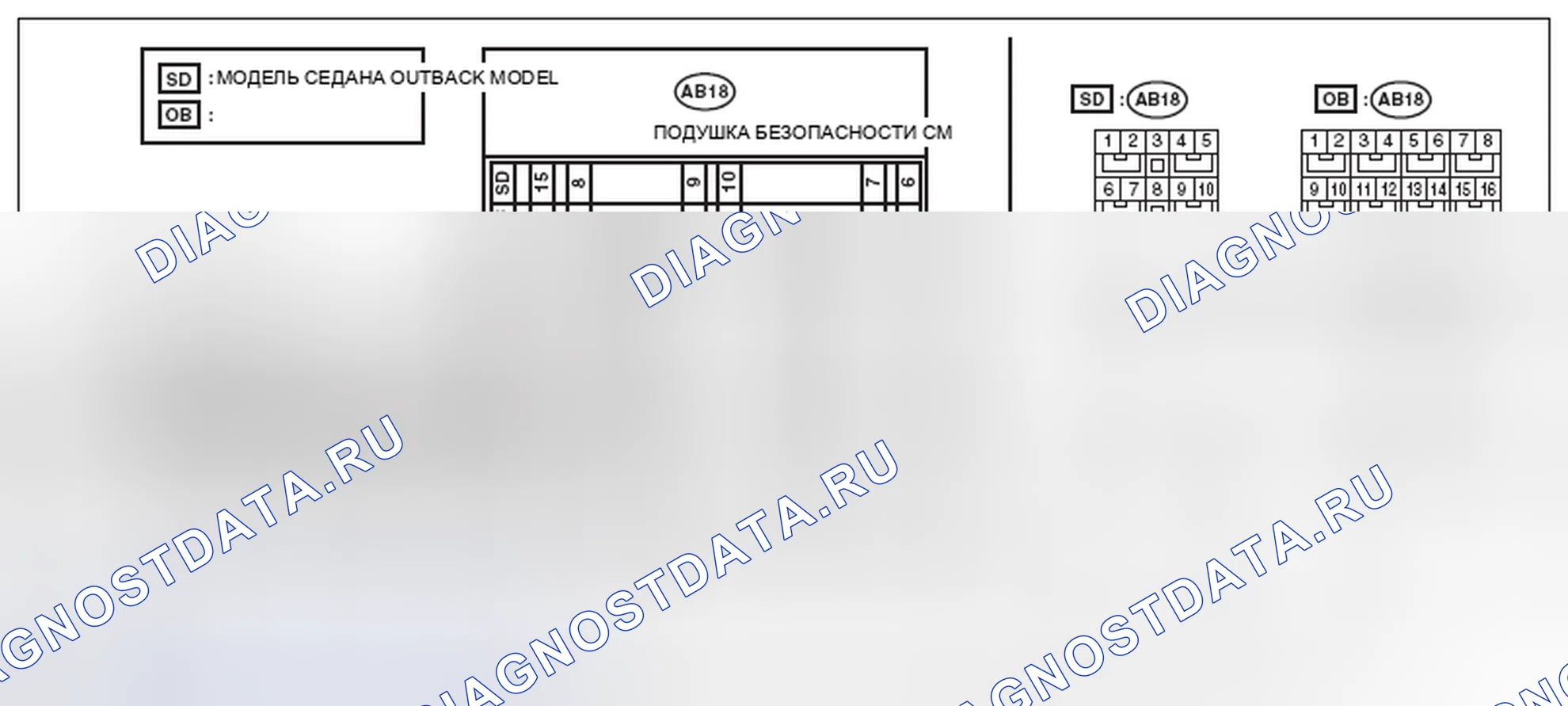 Рис. 217: электросхема. Subaru Outback BR рестайлинг
